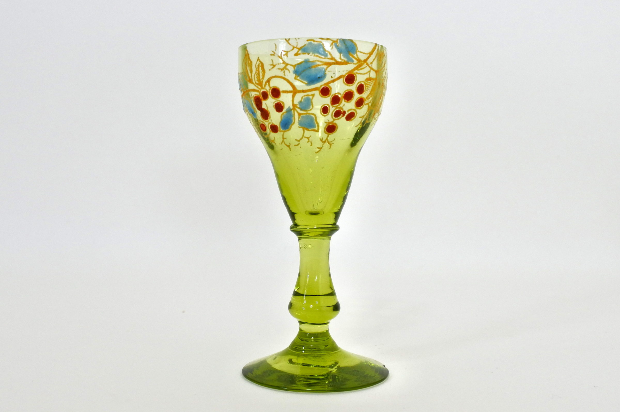 Bicchierino Legras in vetro soffiato e smalti - Altezza 8,5 cm