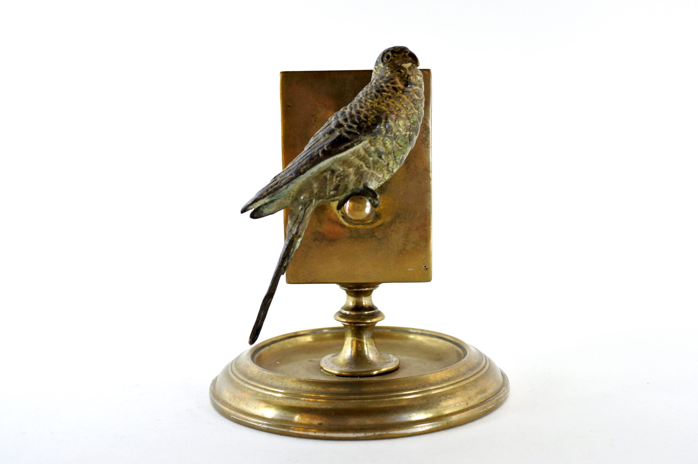Bronzo di Vienna – Portafiammiferi con pappagallo