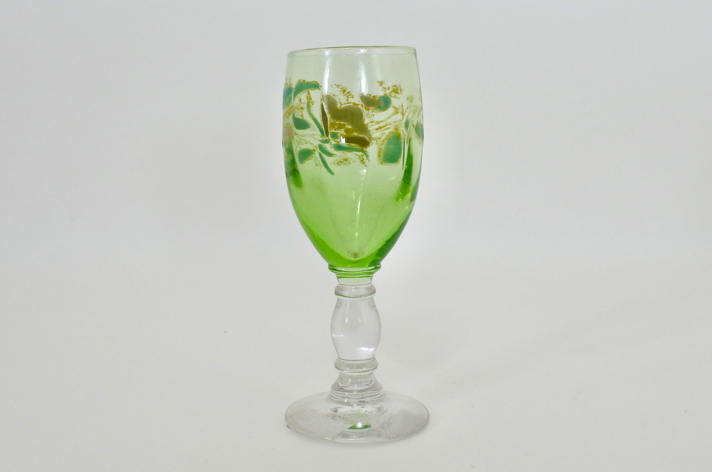 Bicchierino Legras in vetro soffiato e smalti - Altezza 9,1 cm - 3