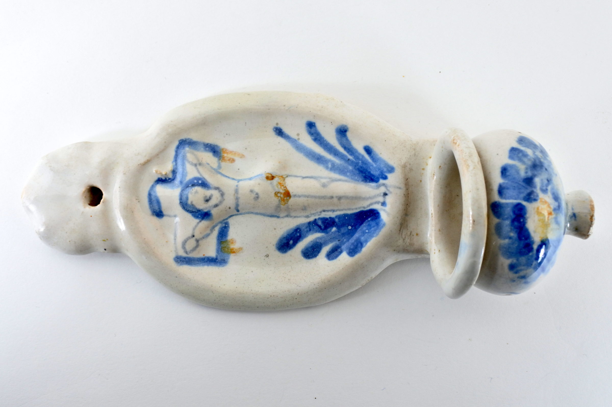 Acquasantiera in ceramica del XVIII° secolo - Altezza 22,7 cm - 3