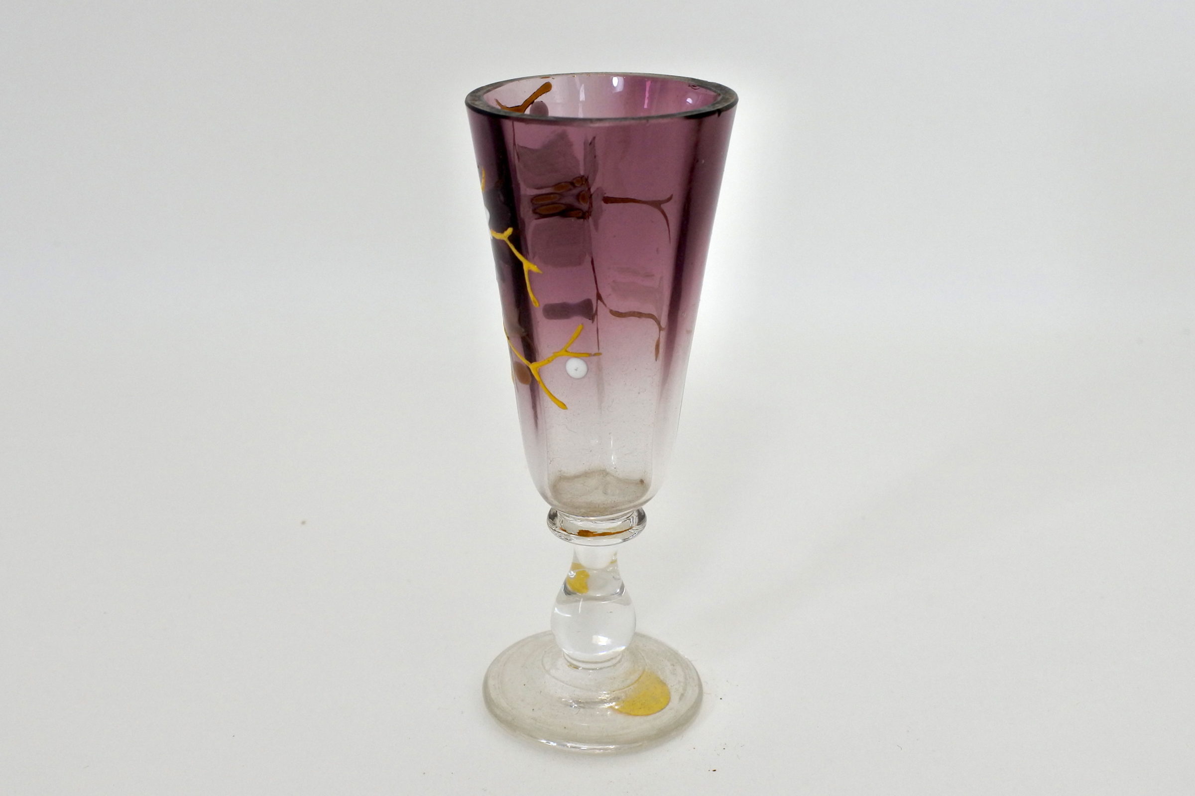 Bicchierino in vetro soffiato e smalti - Altezza 9,5 cm - 3