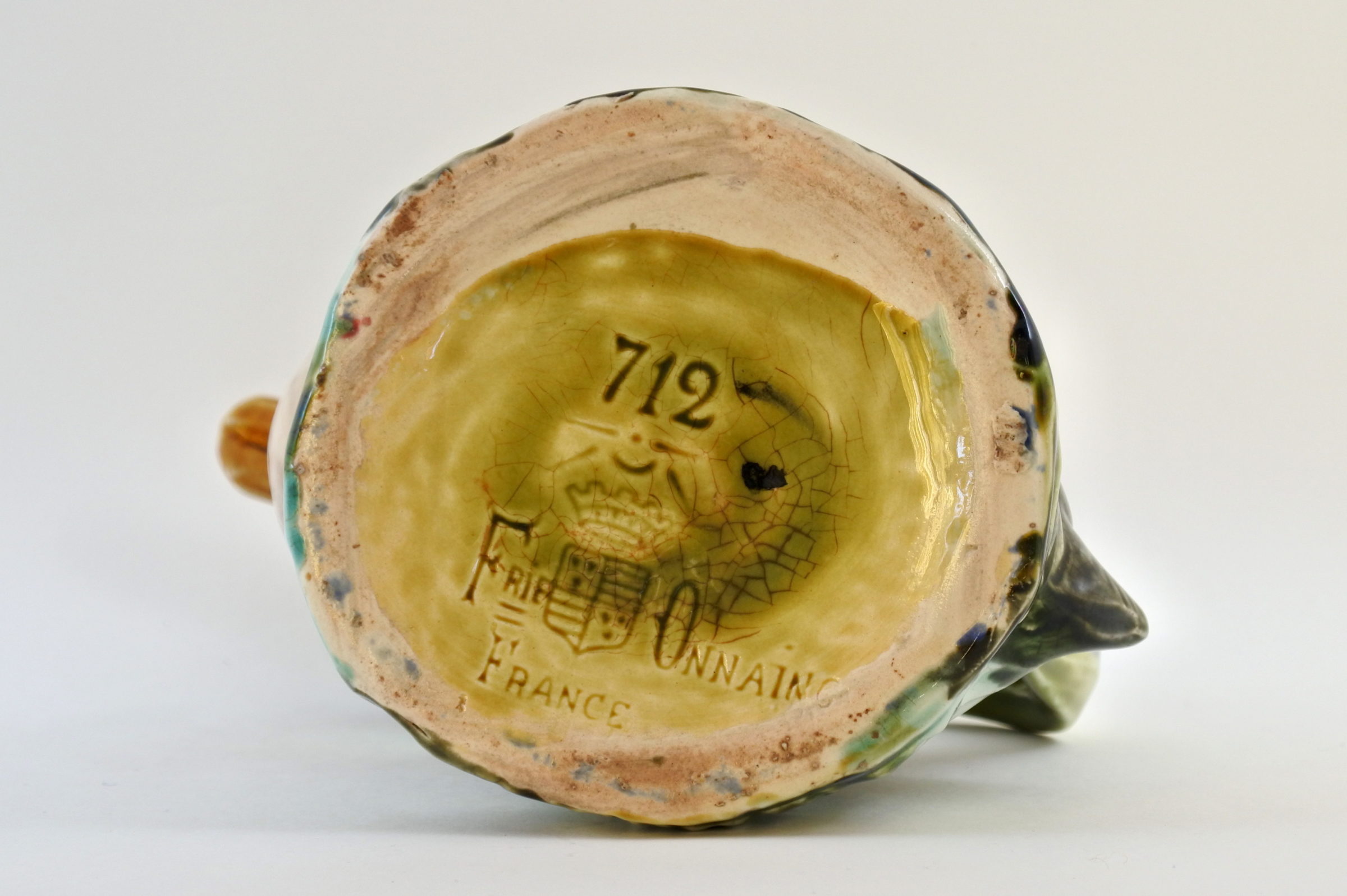Brocca in ceramica barbotine a forma di anatra - 5