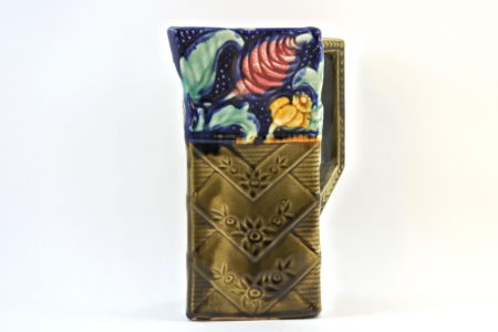 Brocca in ceramica barbotine con fiori - Céleste