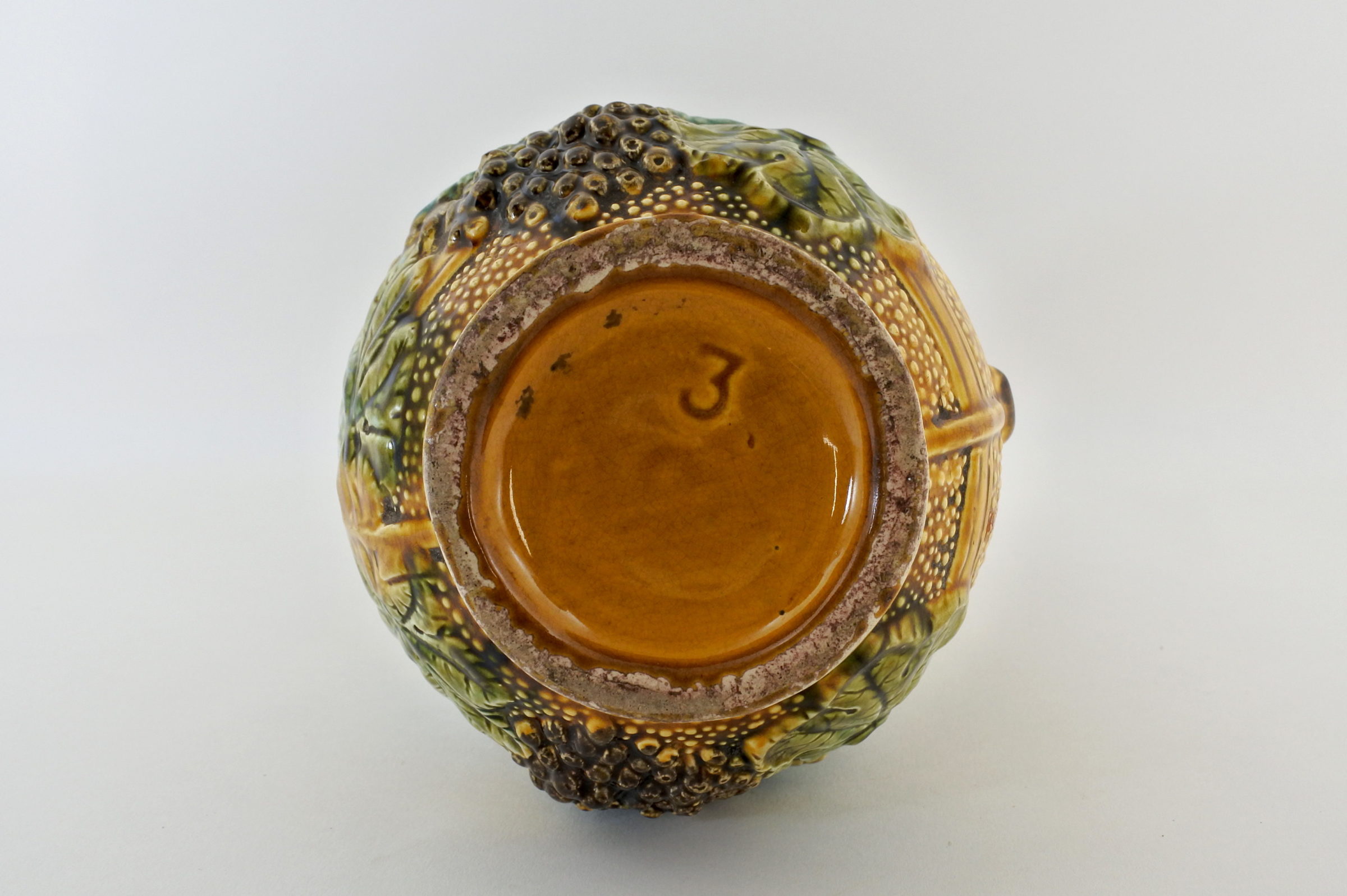 Brocca in ceramica barbotine con uva - 4