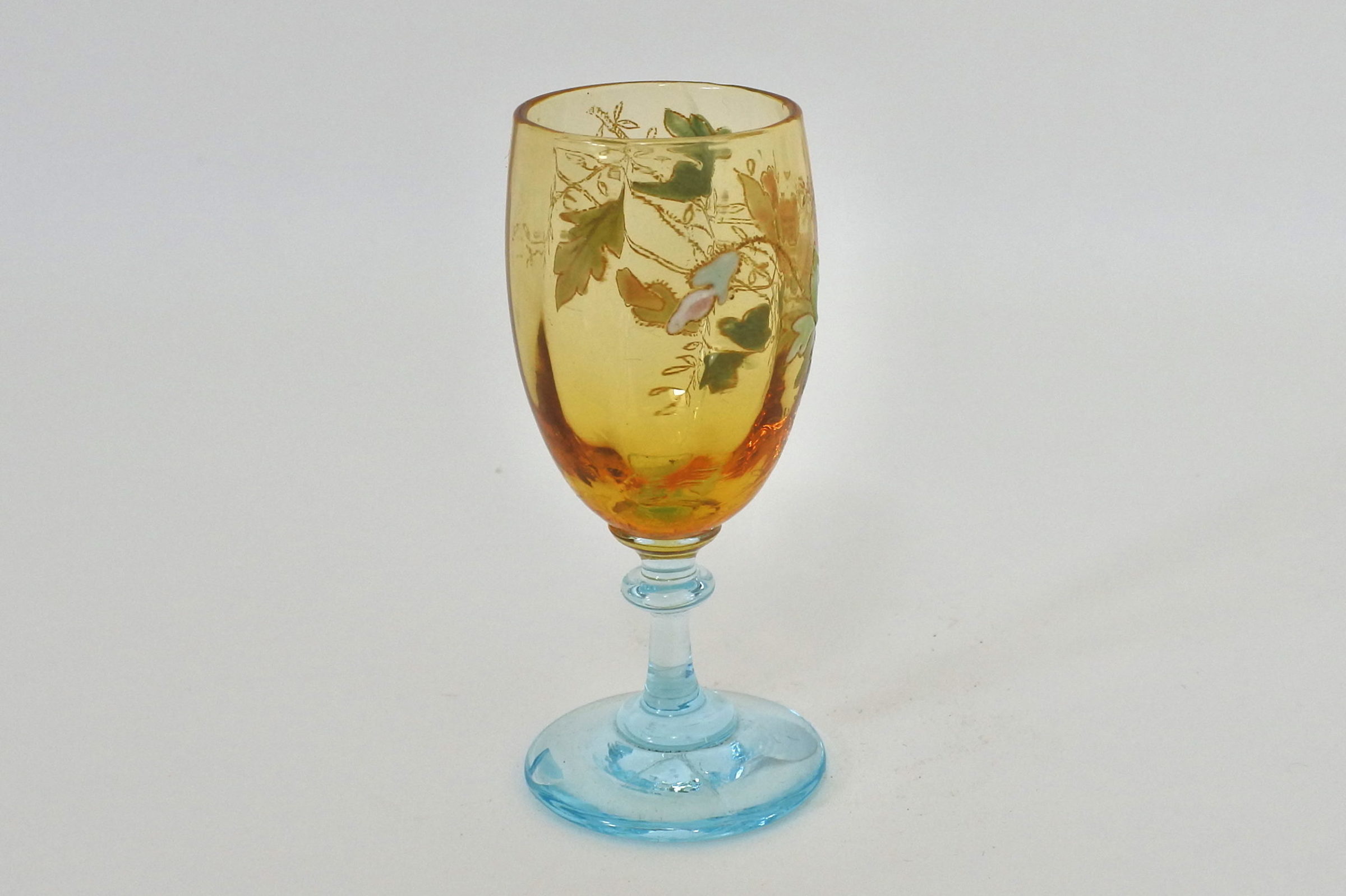 Bicchierino Legras bicolore in vetro soffiato e smalti - 3