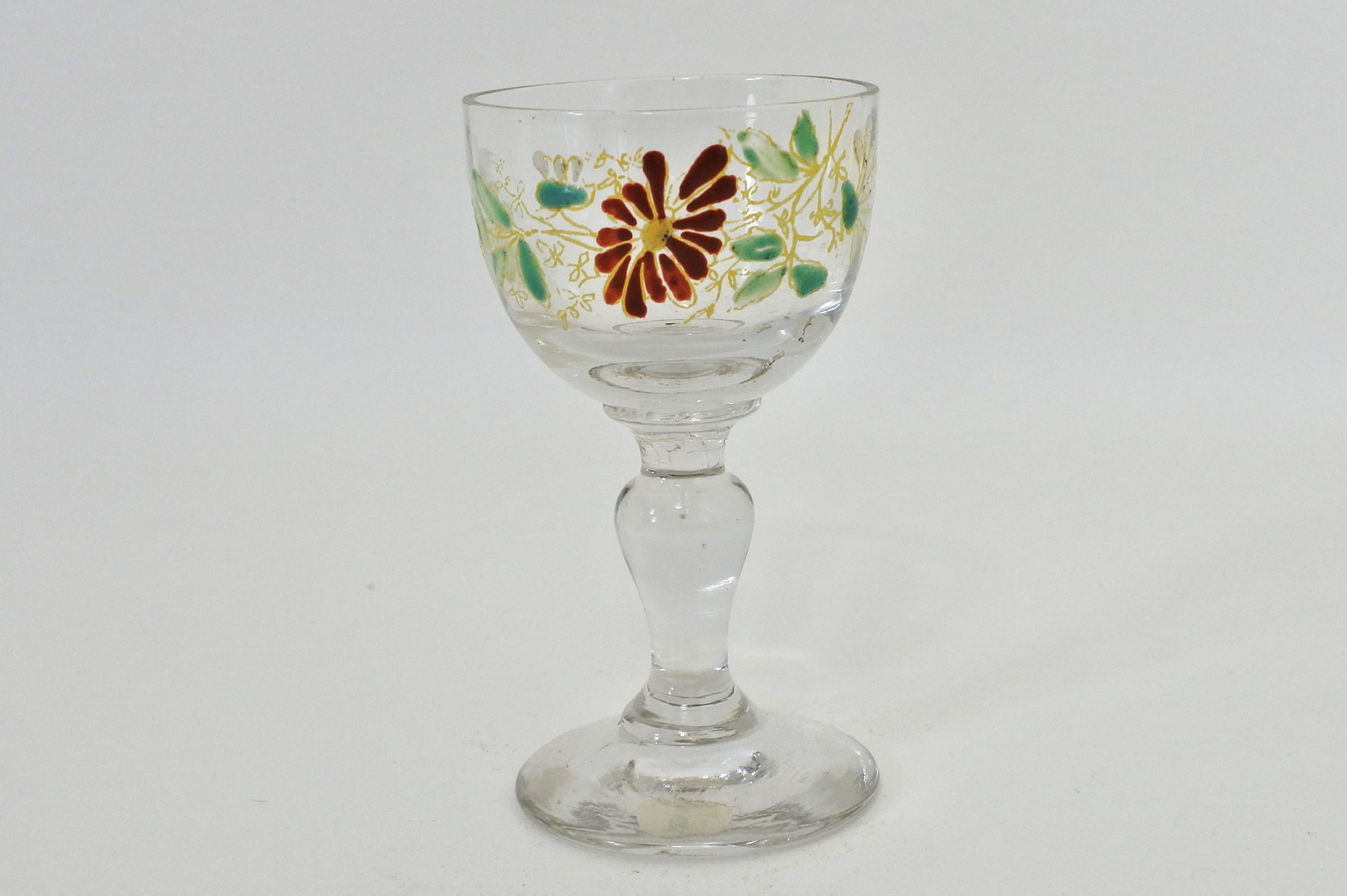 Bicchierino Legras in vetro soffiato e smalti - Altezza 8 cm