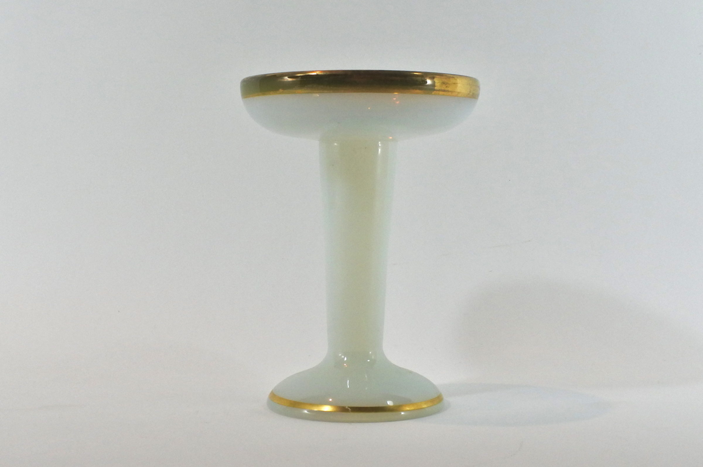Portacandela in vetro opaline - Altezza 14,3 cm