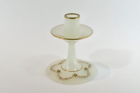 Portacandela in vetro opaline - Altezza 13 cm