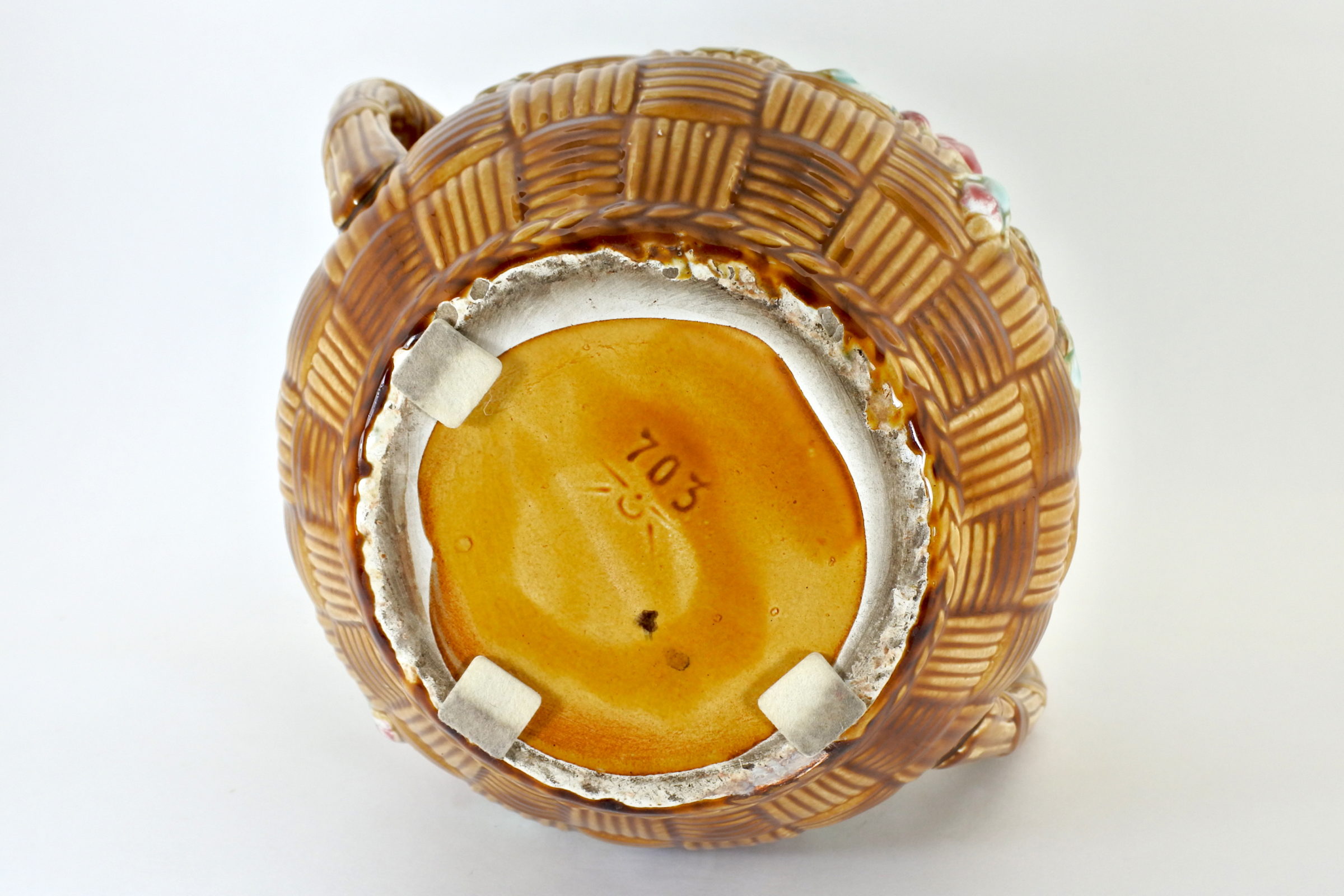 Cache pot in ceramica barbotine con fiori - Corbeille - 3