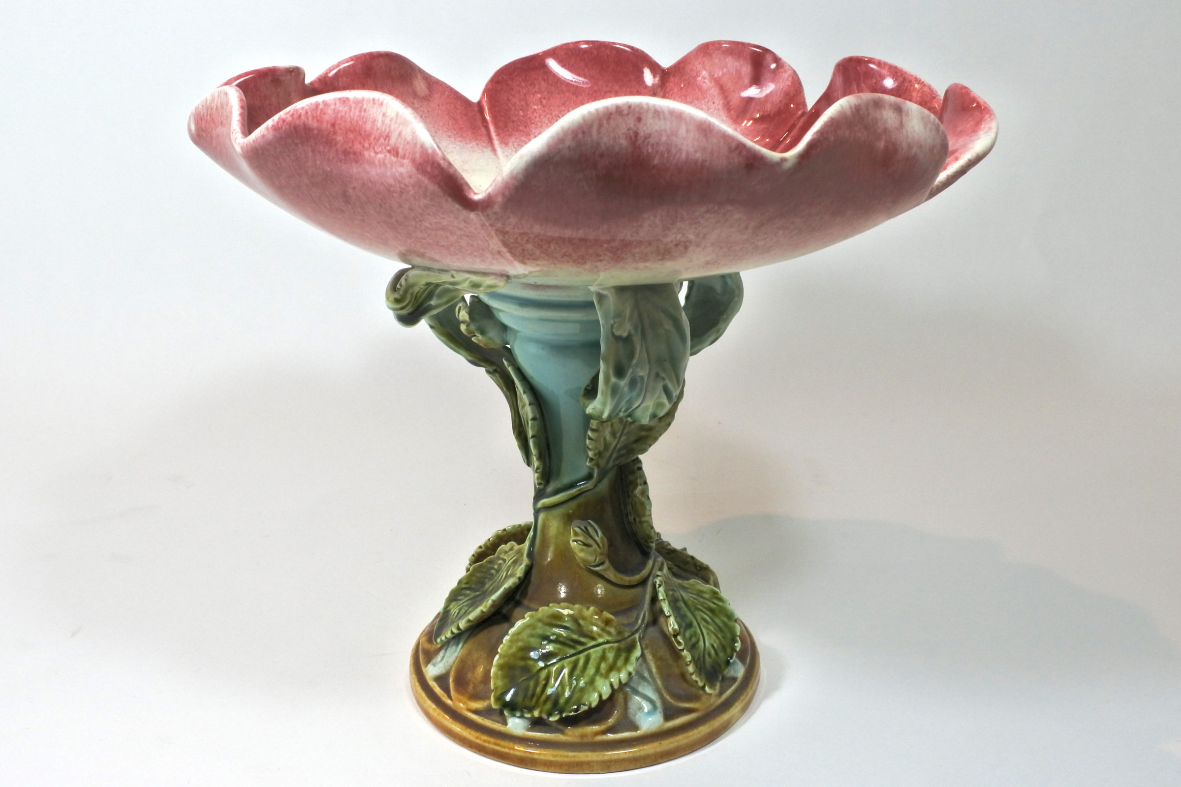 Alzatina Delphin Massier in ceramica barbotine a forma di anemone - 3