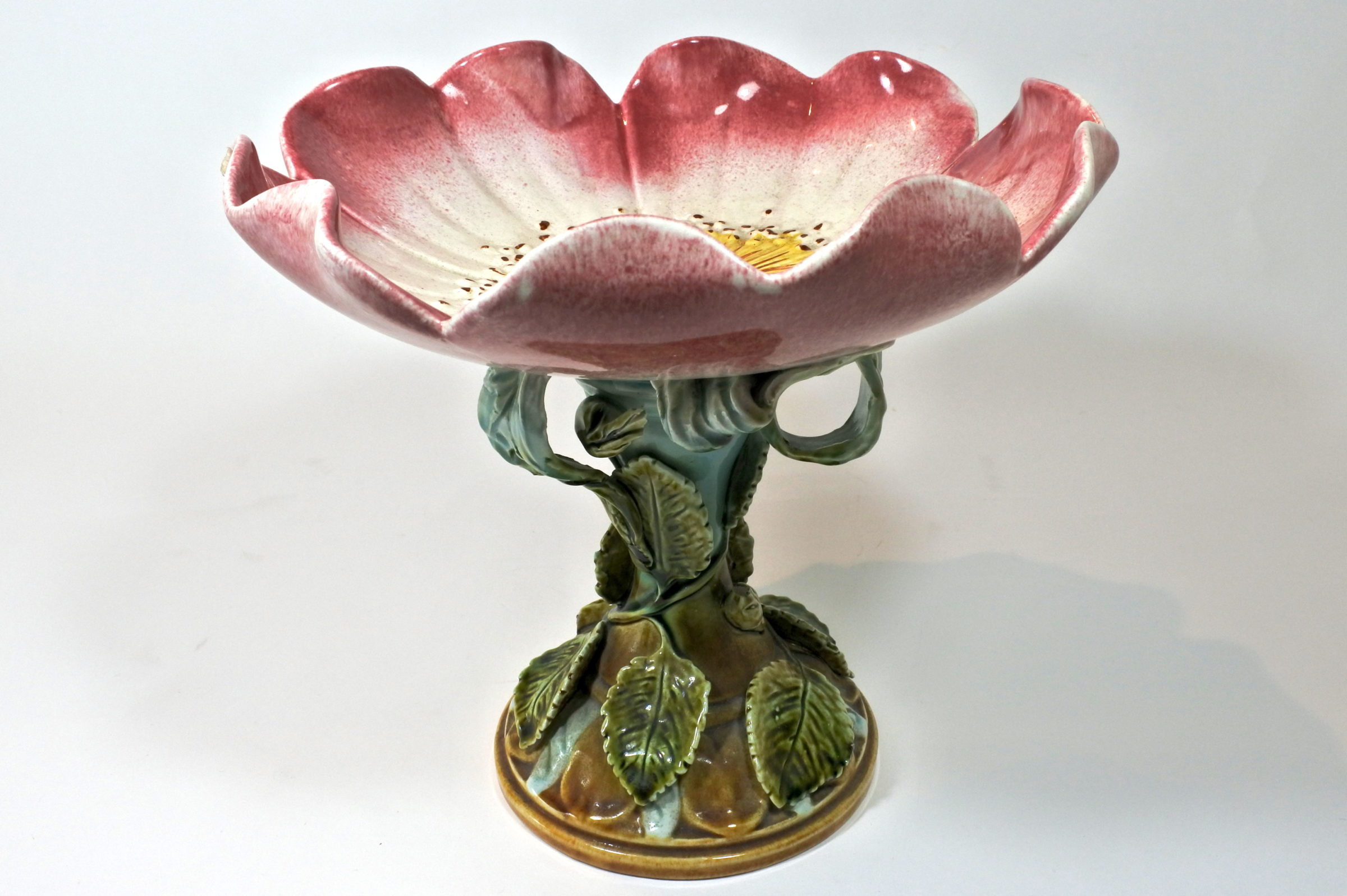 Alzatina Delphin Massier in ceramica barbotine a forma di anemone - 2