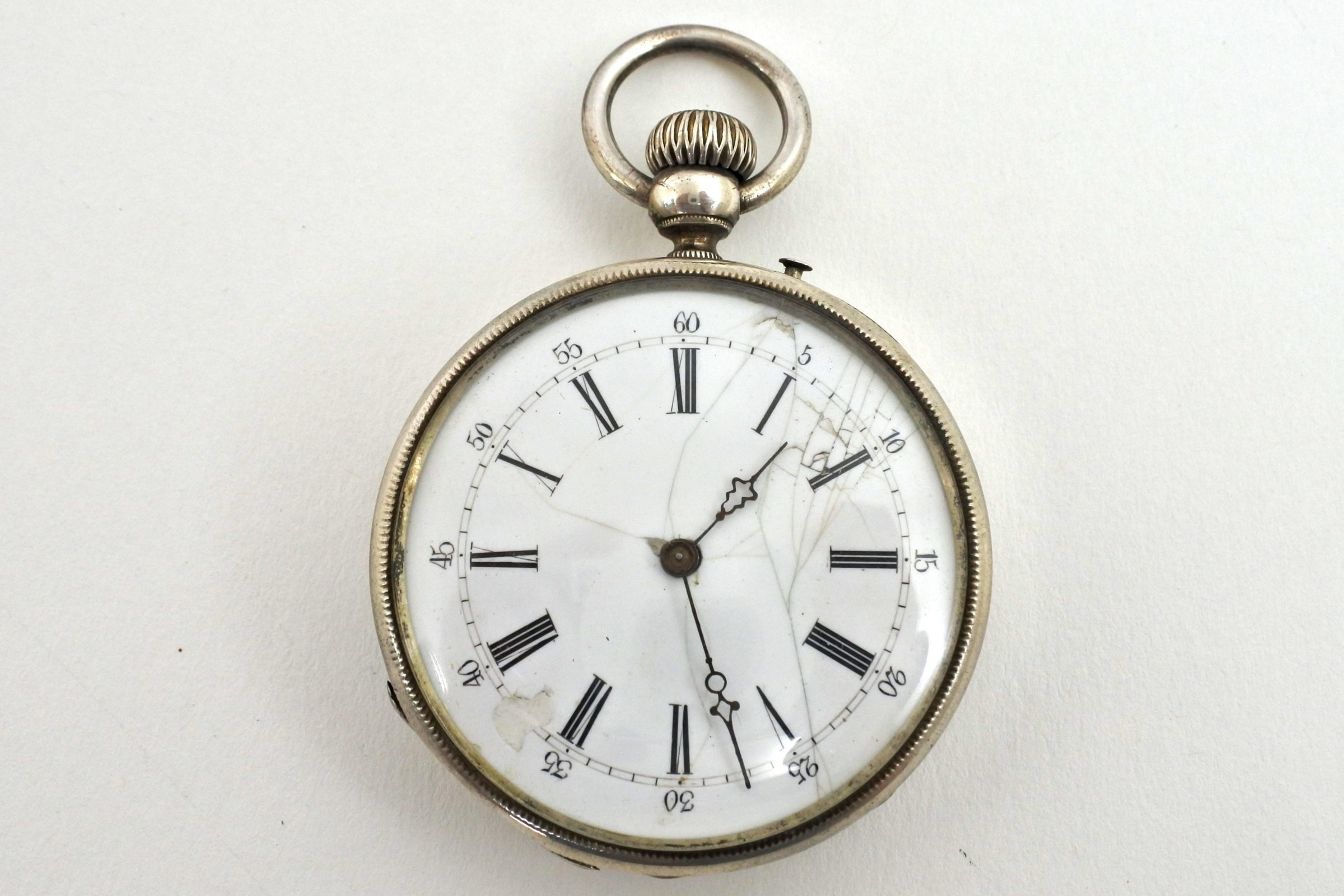 Orologio da tasca in argento – Diametro cassa 46 mm