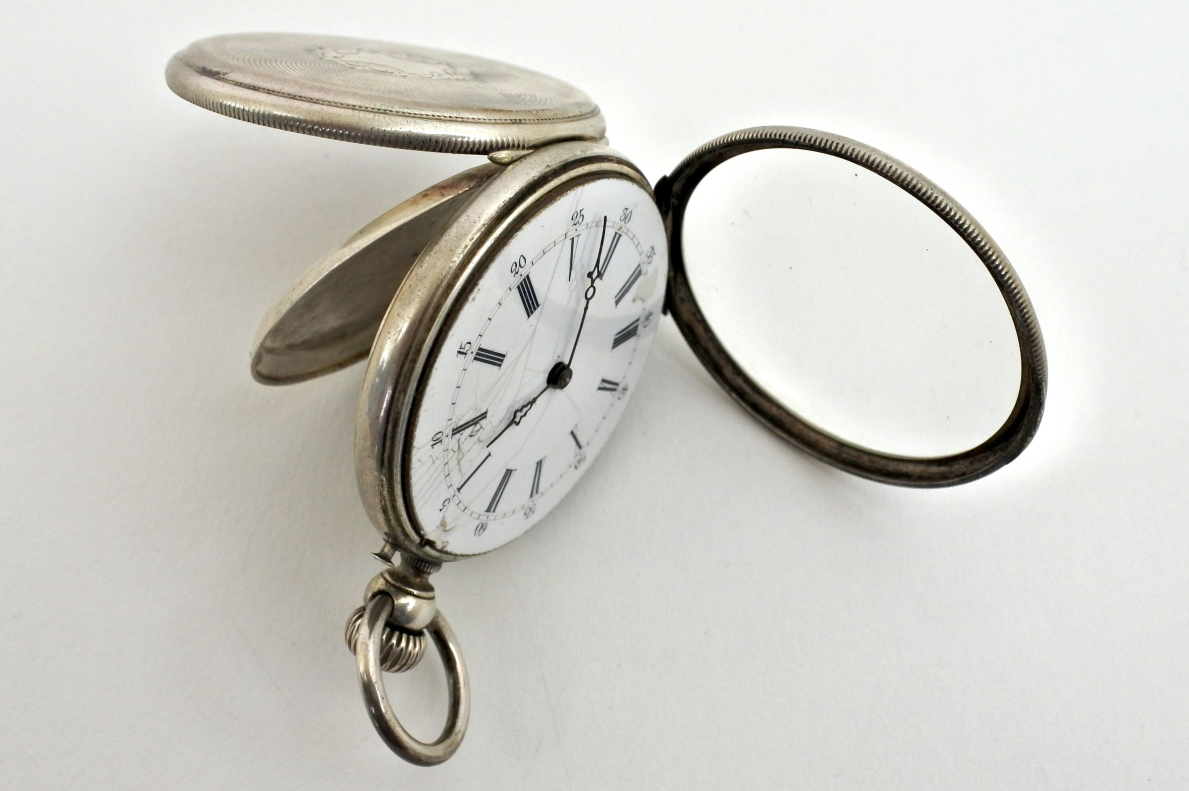 Orologio da tasca in argento – Diametro cassa 46 mm - 4