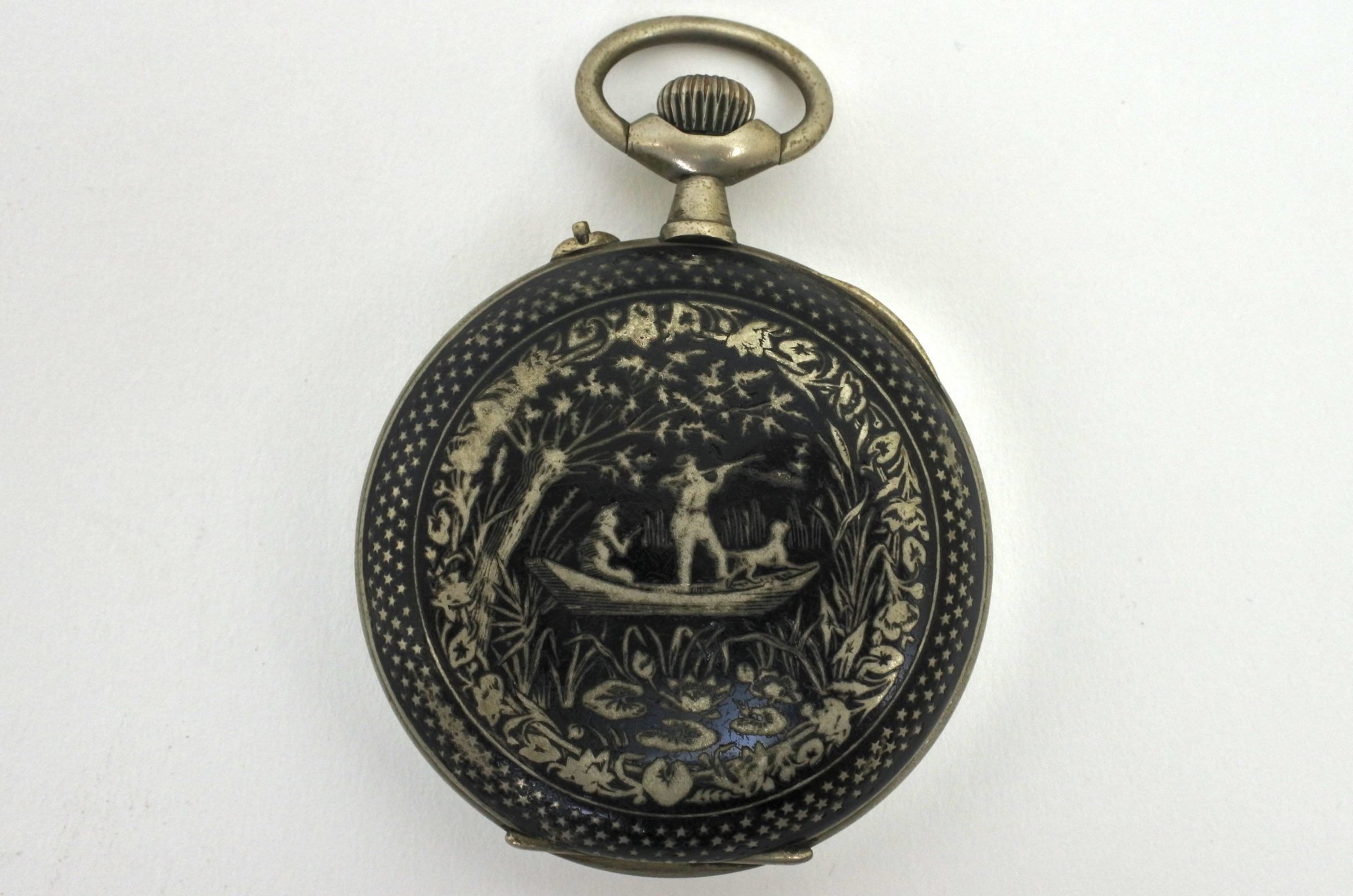 Orologio da tasca in argento e niello – Anti magnetique - 5