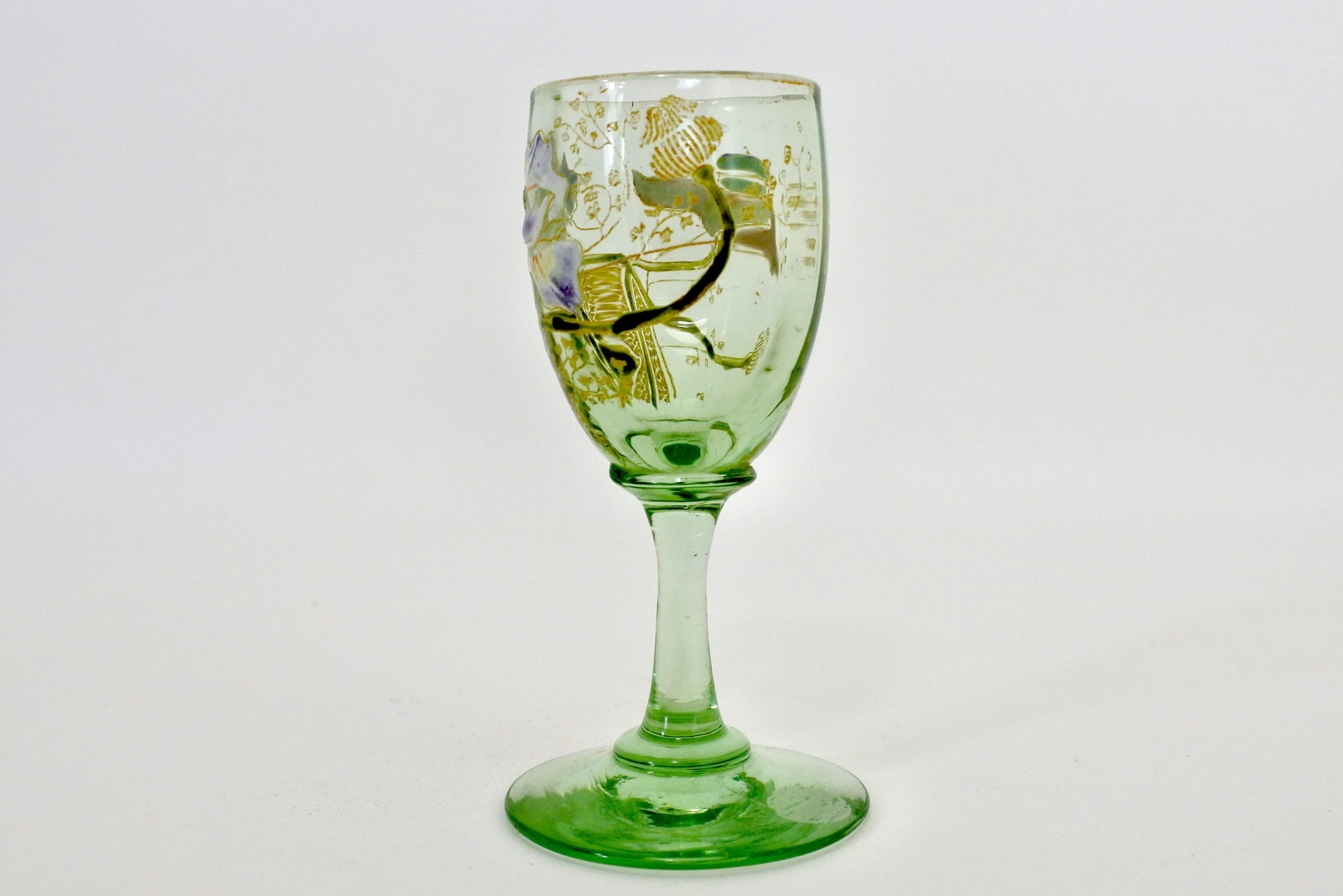 Bicchierino Legras in vetro soffiato e smalti - Altezza 8,3 cm - 3