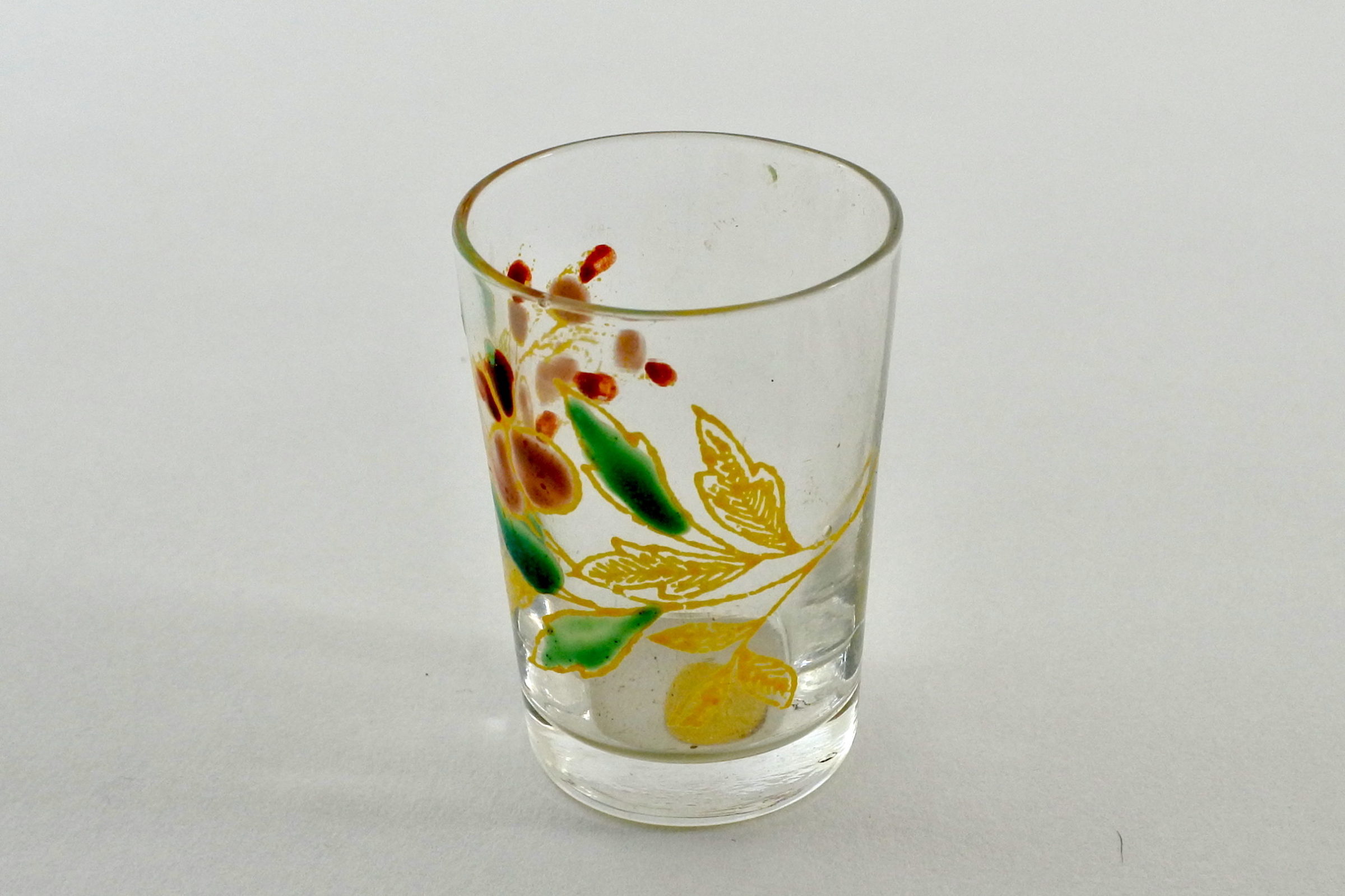 Bicchierino in vetro soffiato e smalti - Altezza 4,8 cm - 2