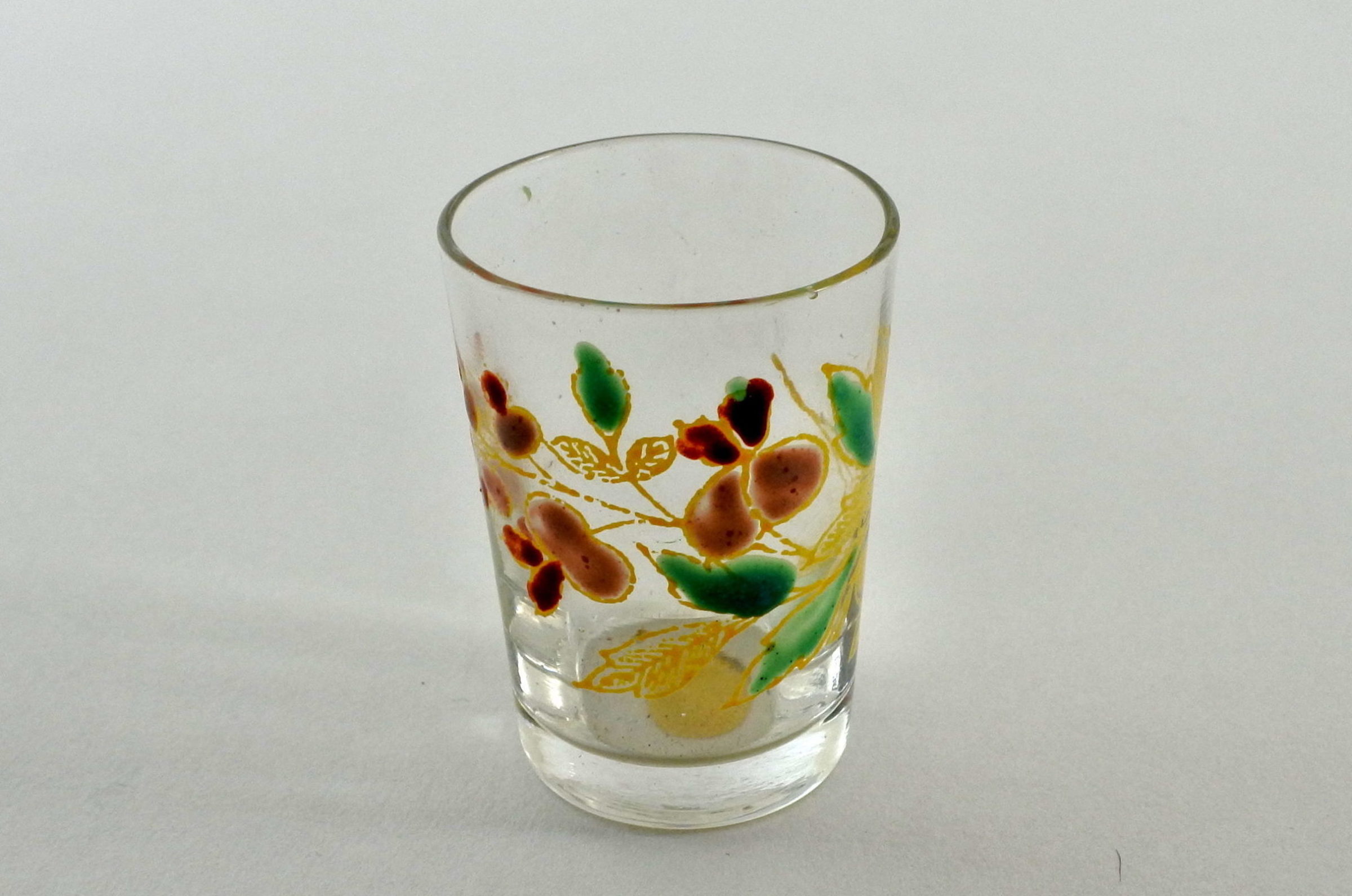 Bicchierino in vetro soffiato e smalti - Altezza 4,8 cm