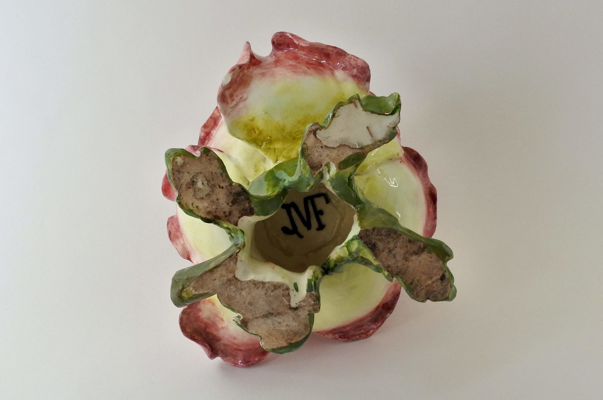 Contenitore Massier in ceramica barbotine a forma di rosa - 6