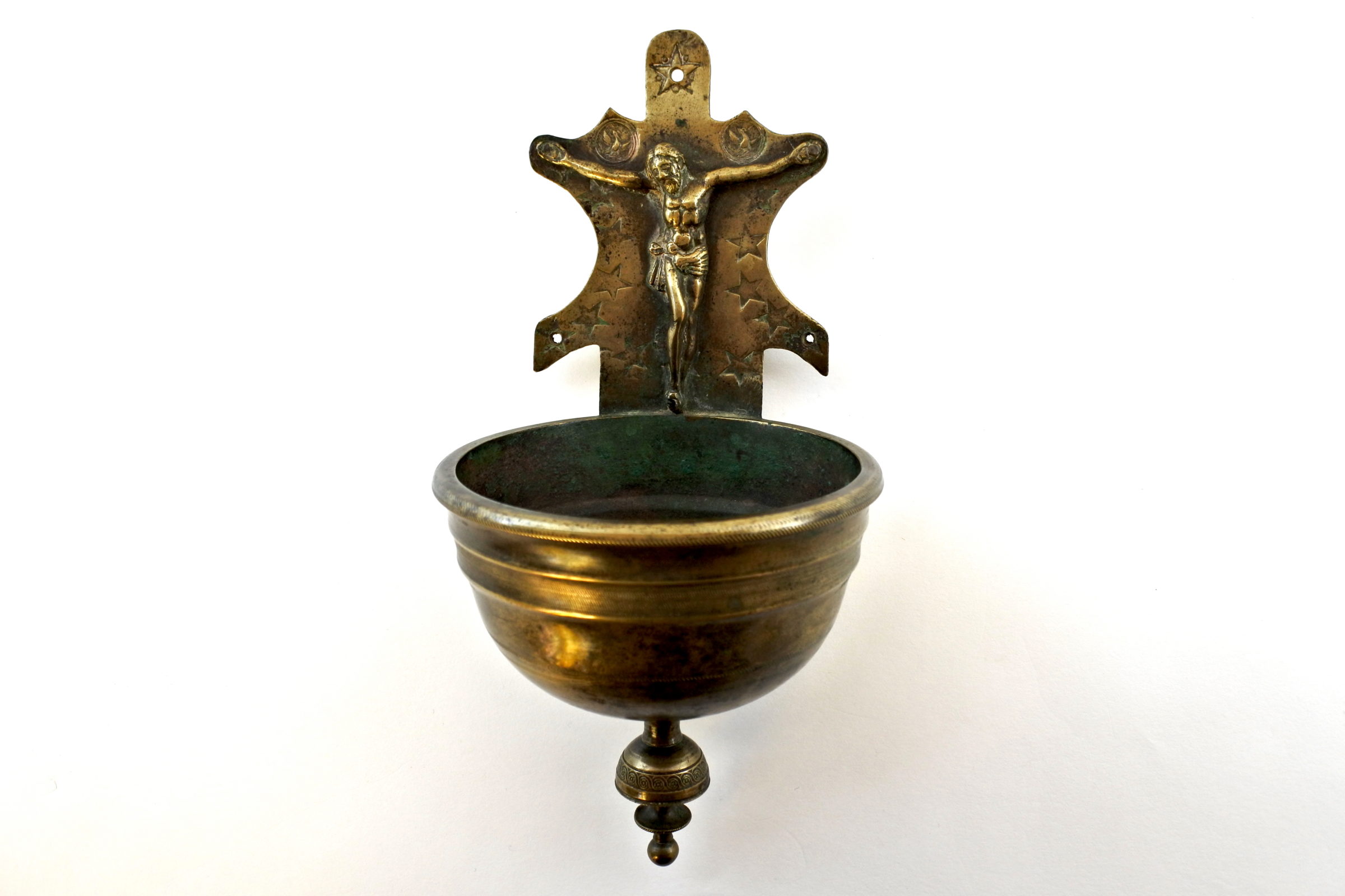 Acquasantiera in bronzo del XVIII° secolo