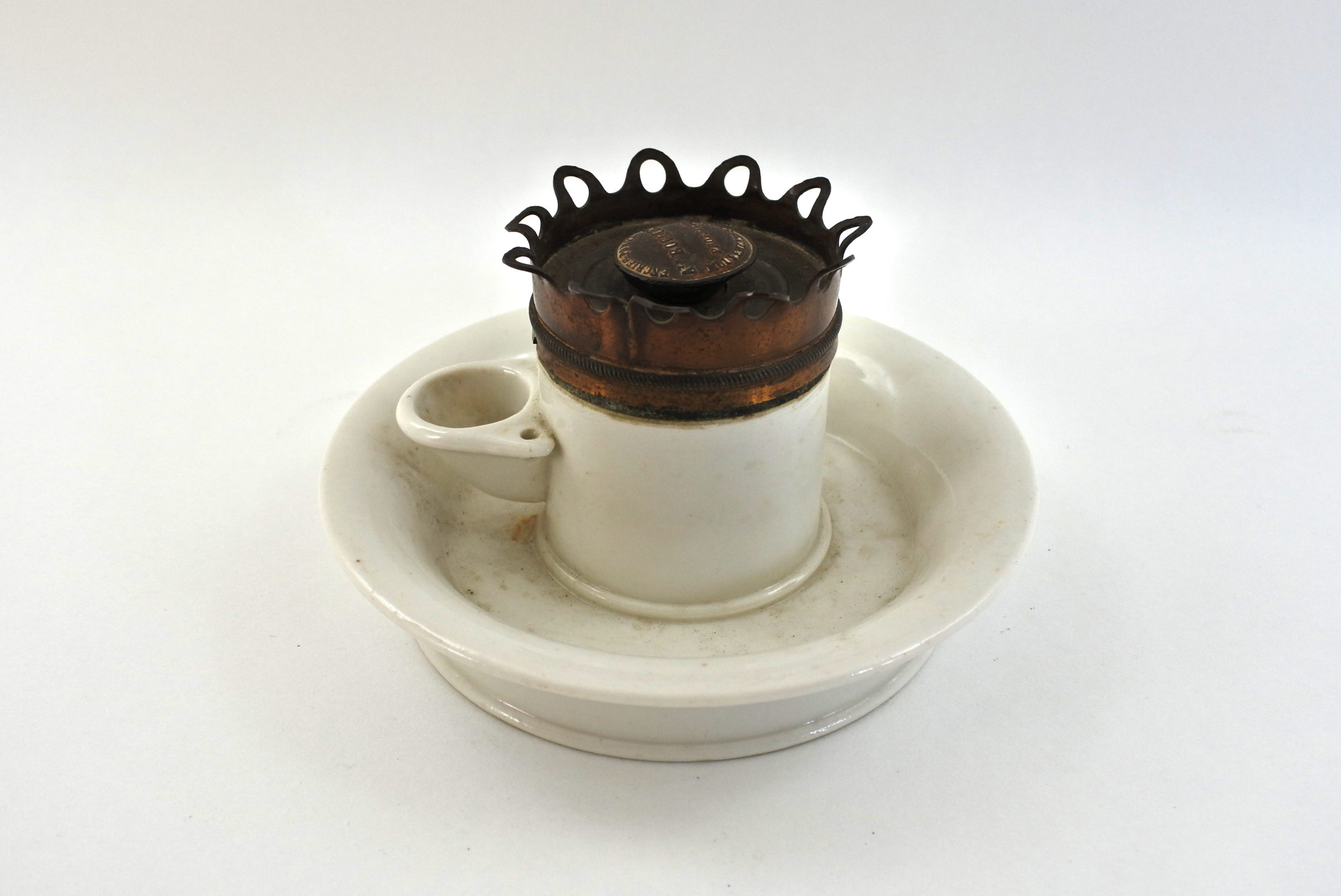 Calamaio a pompa in ceramica