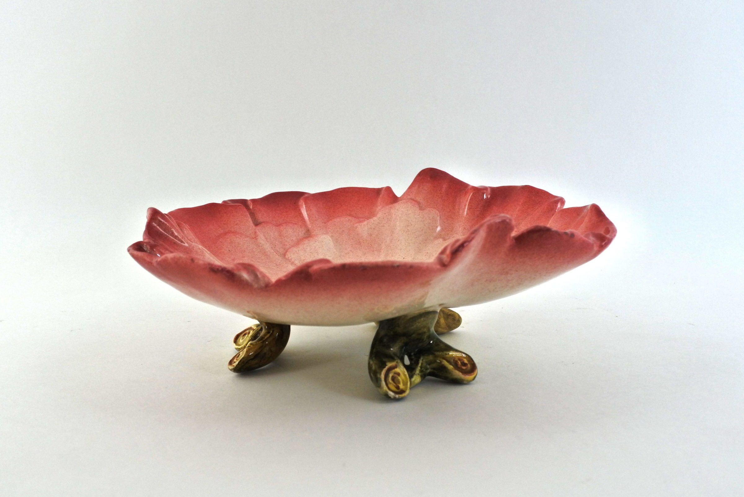 Alzatina Massier in ceramica barbotine con anemone - 3