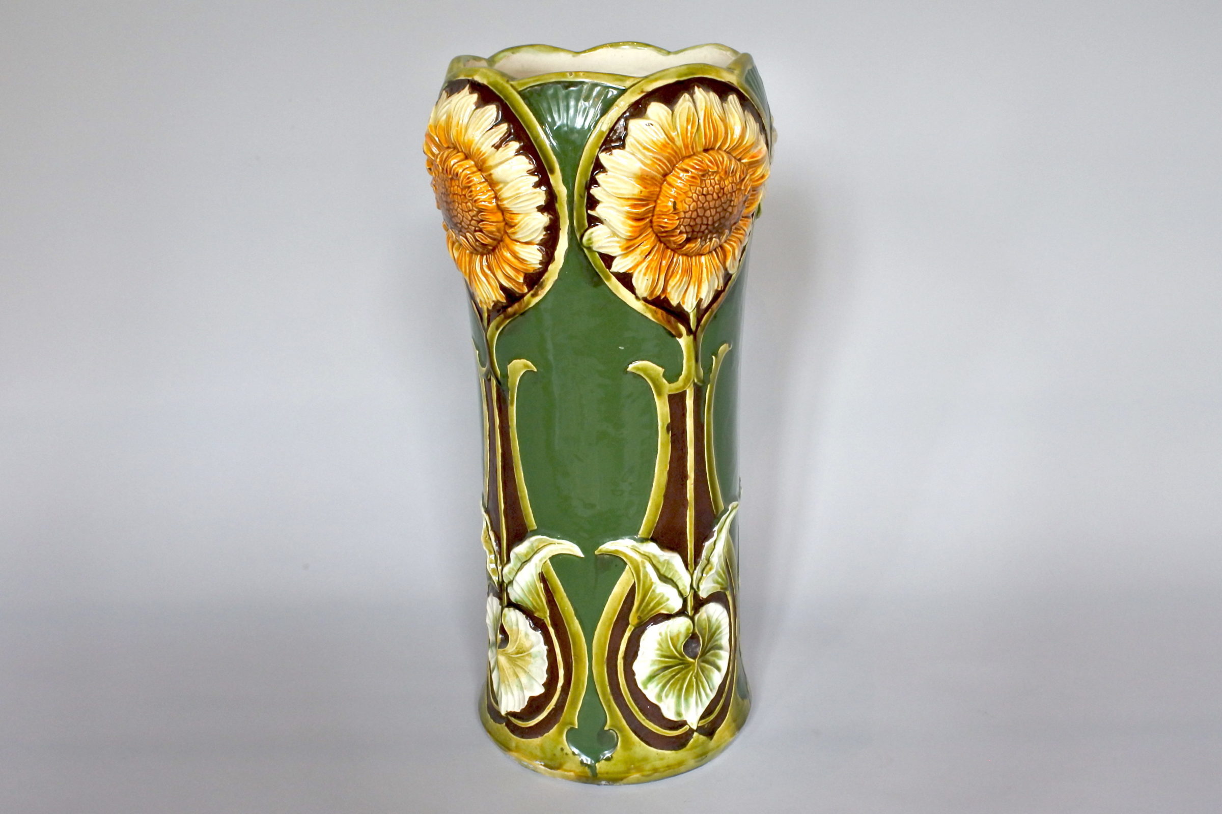 Portaombrelli in ceramica barbotine con girasoli - 2