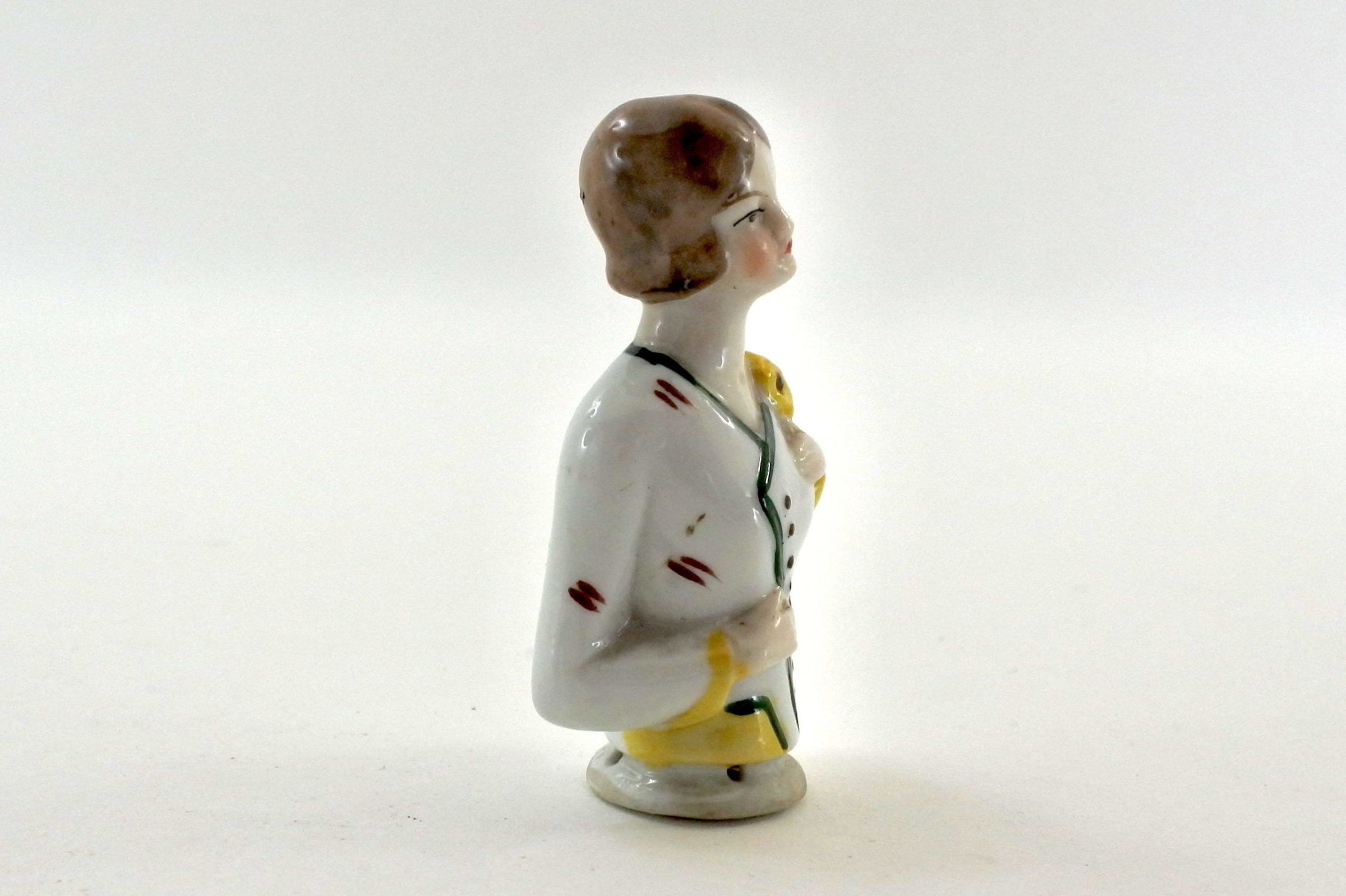 Statuina in ceramica rappresentante una signorina - demi poupée - 3