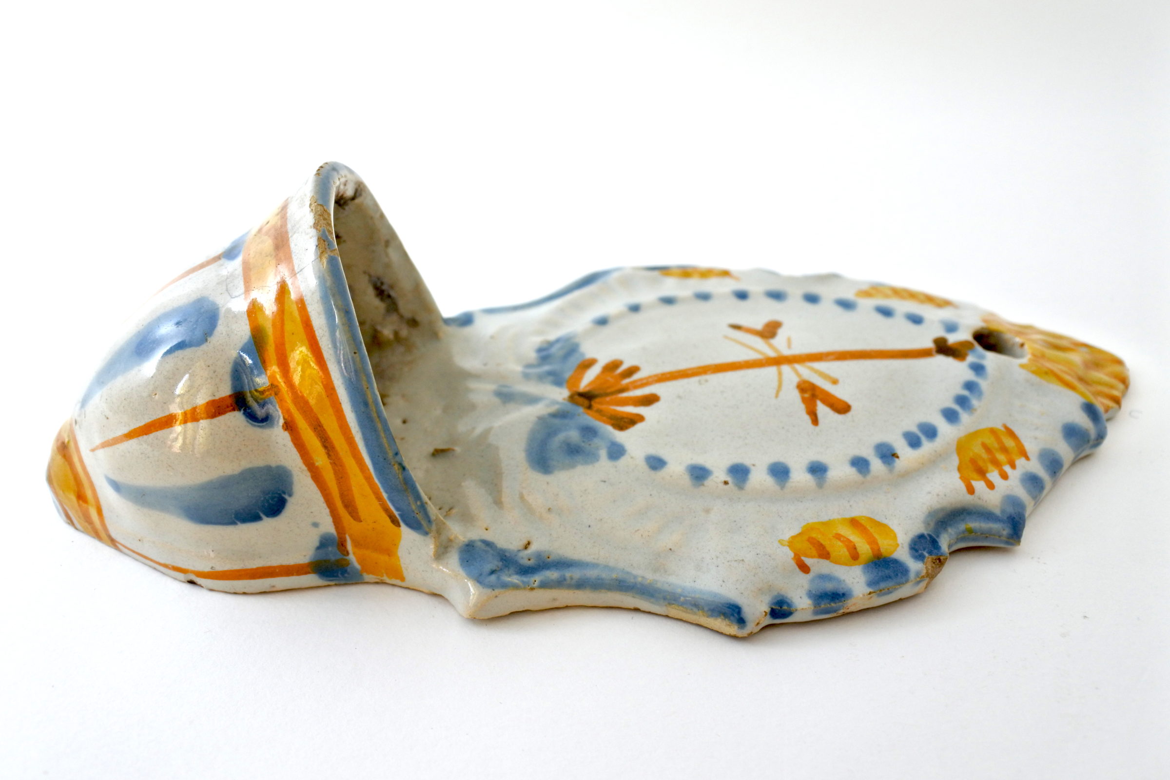 Acquasantiera in ceramica del XIX° secolo - Altezza 21,6 cm - 2