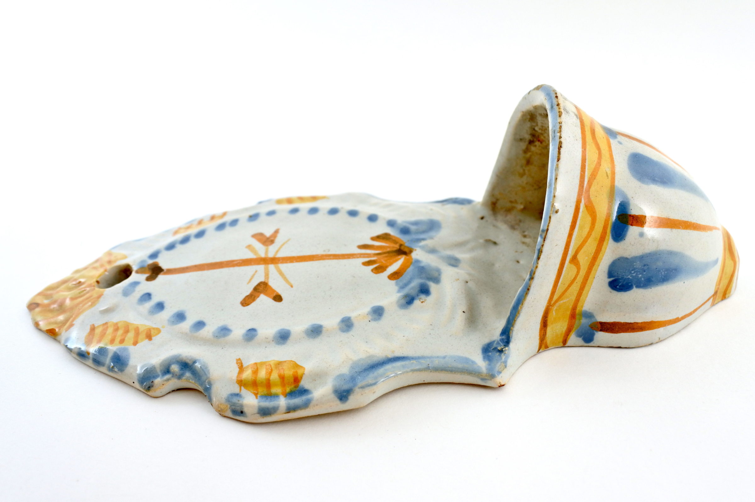 Acquasantiera in ceramica del XIX° secolo - Altezza 21,6 cm - 3