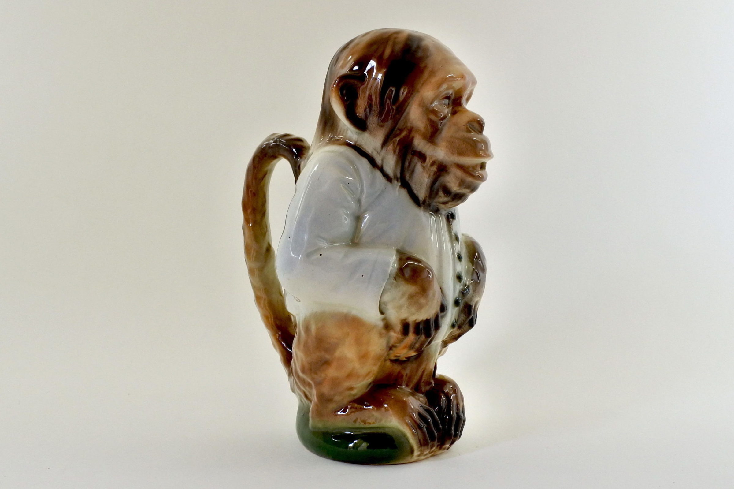 Brocca in ceramica barbotine a forma di scimmia - Saint Clément n° 435 - 4