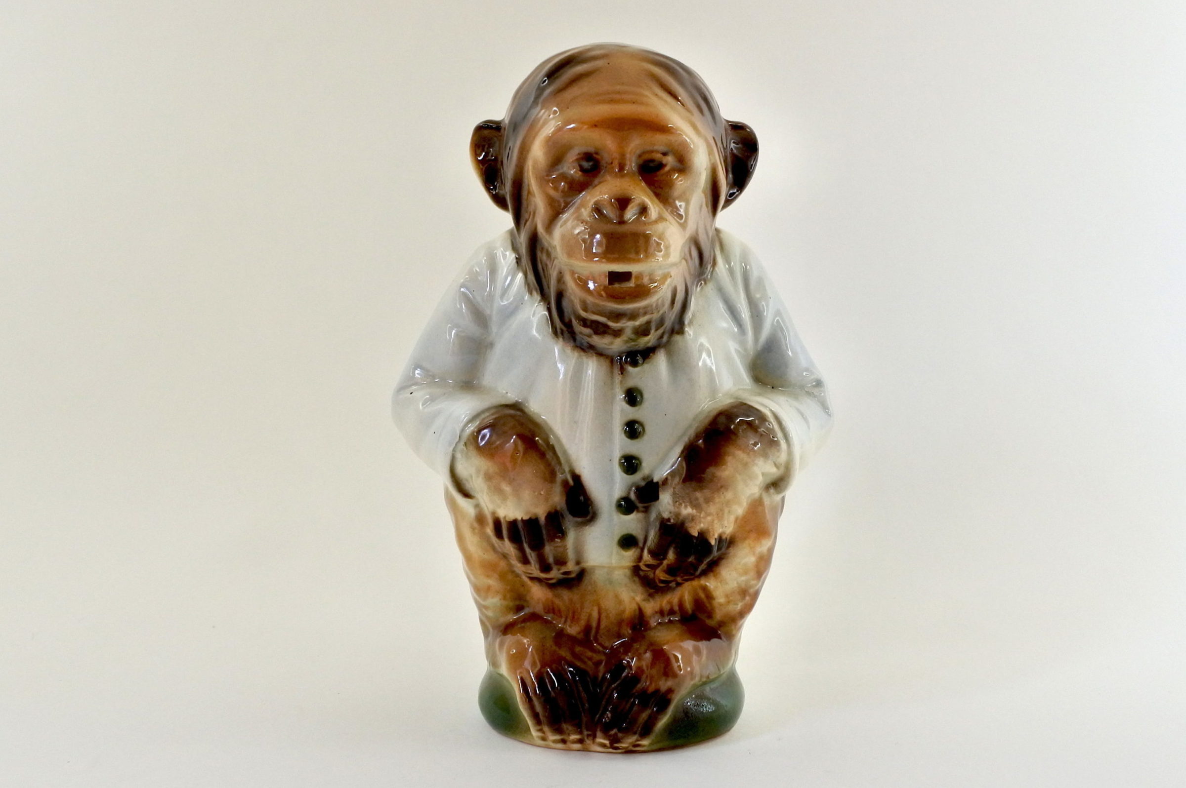 Brocca in ceramica barbotine a forma di scimmia - Saint Clément n° 435 - 5