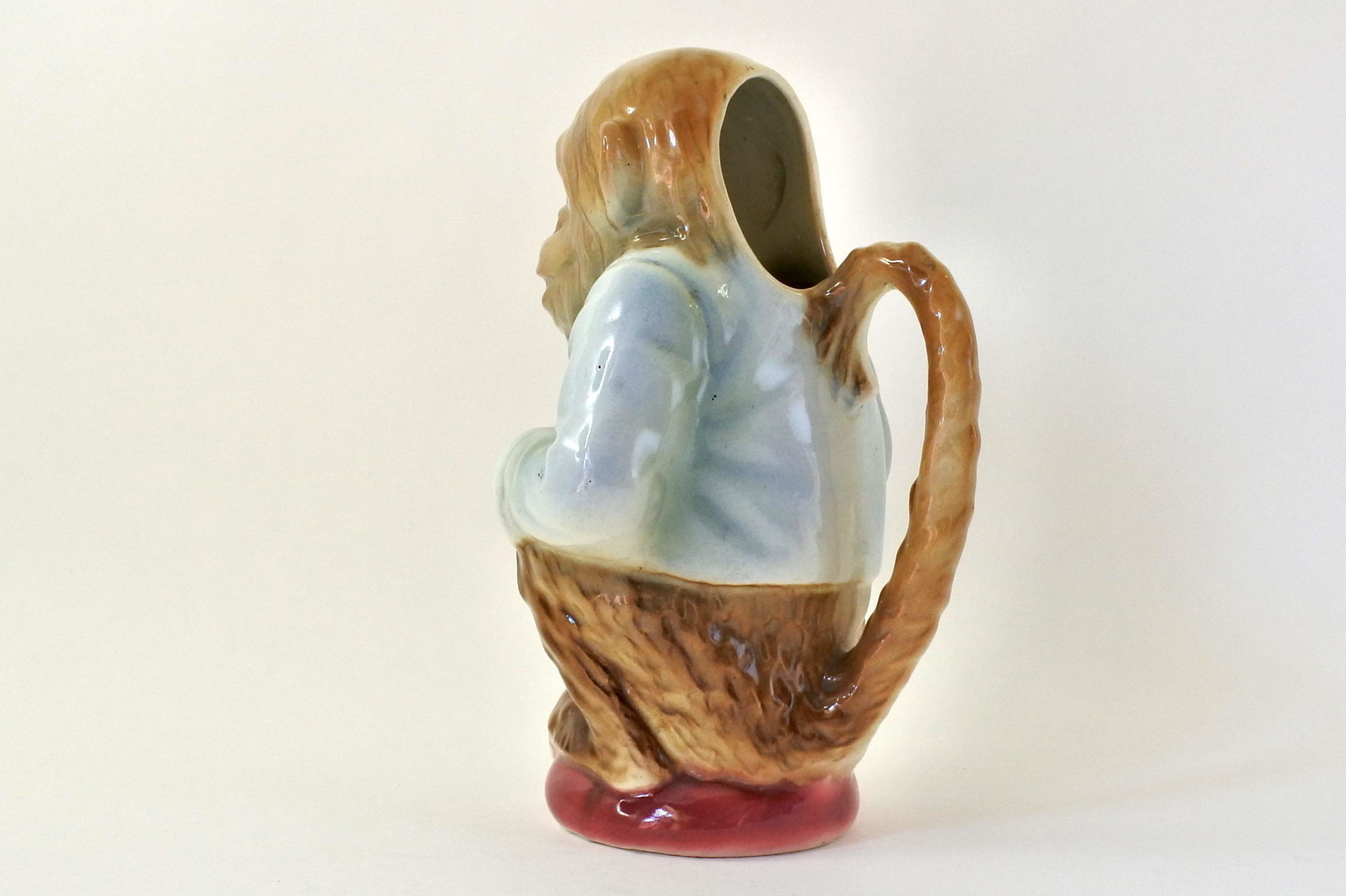Brocca in ceramica barbotine con forma di scimmia - Saint Clément n° 435 - 2