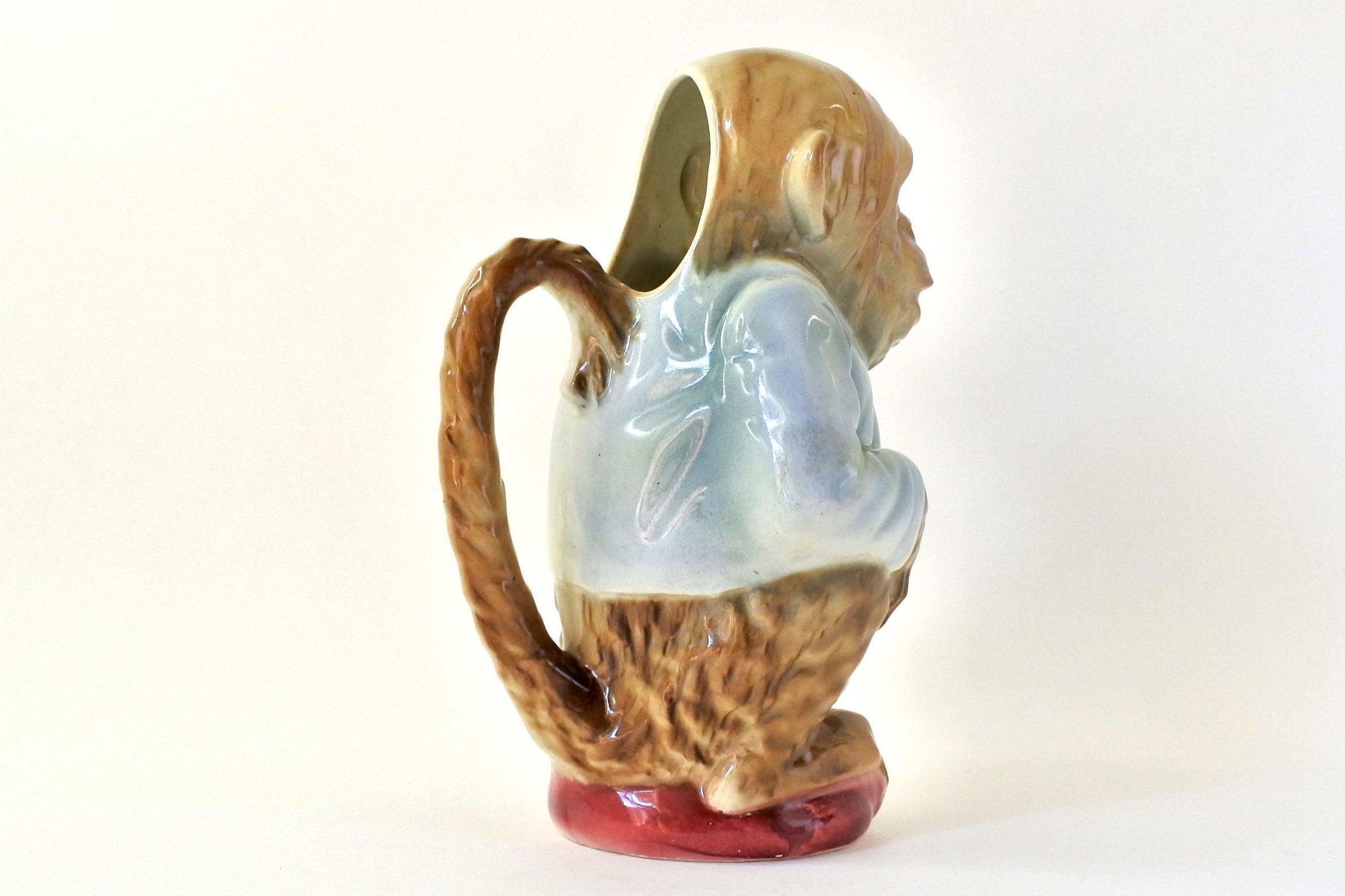 Brocca in ceramica barbotine con forma di scimmia - Saint Clément n° 435 - 4