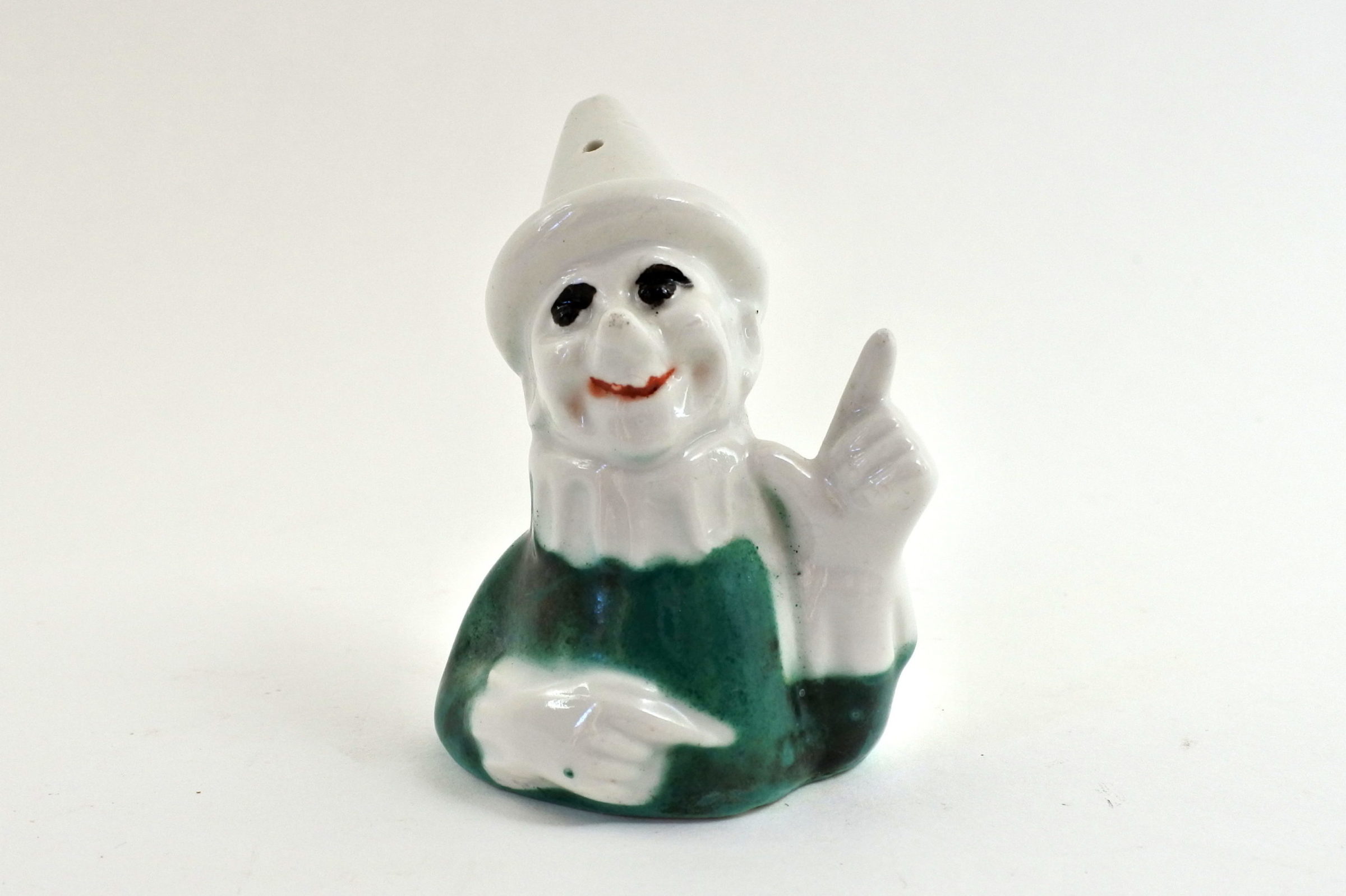 Portasale in ceramica a forma di clown