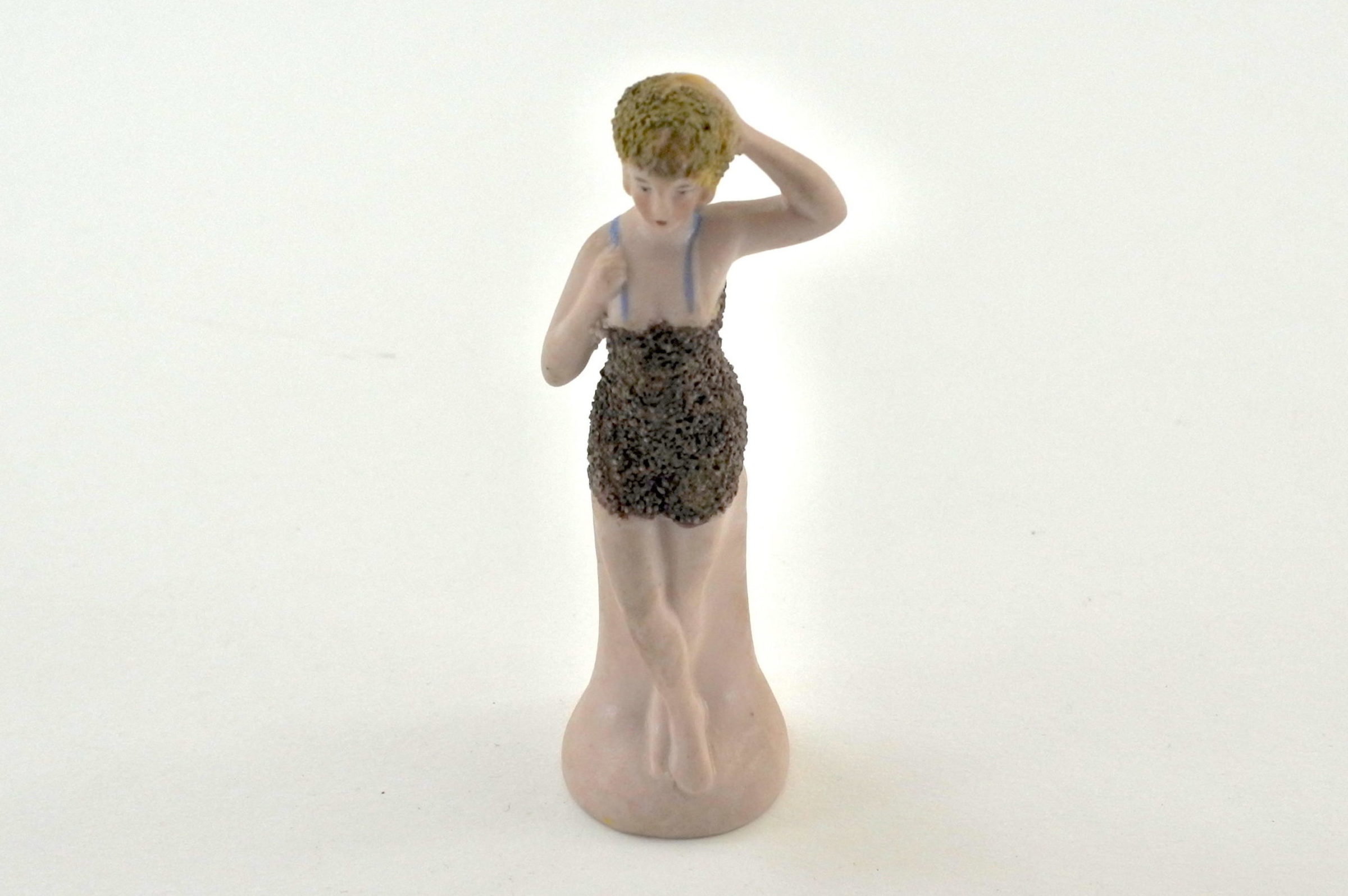 Statuina in biscuit con bagnante - baigneuse