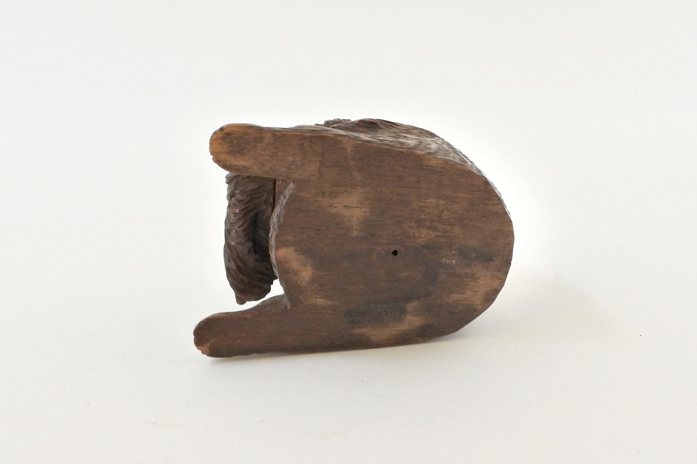 Calamaio scolpito in legno a forma di cane - 6