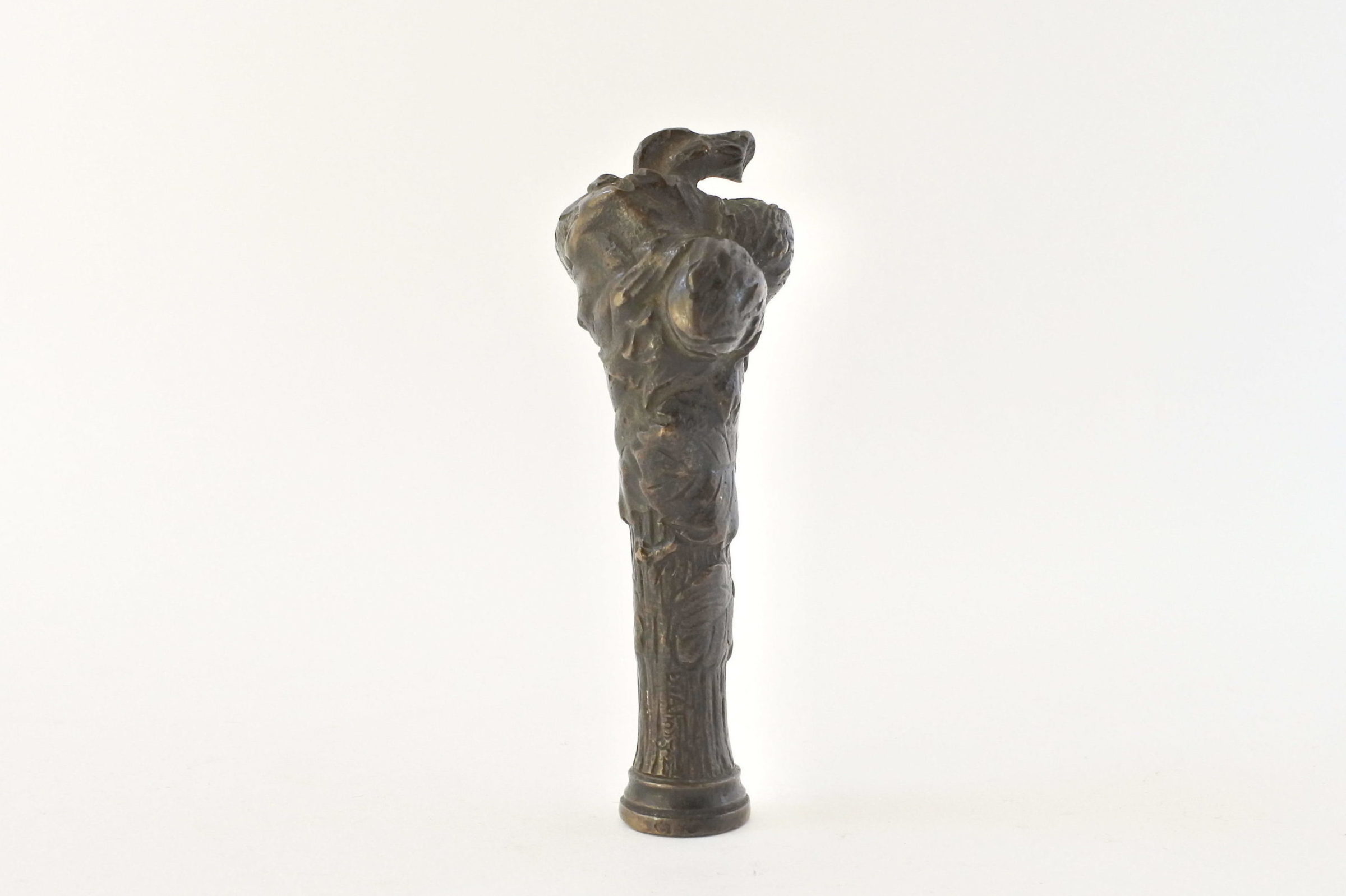 Sigillo in bronzo finemente modellato con tipario da incidere - 3