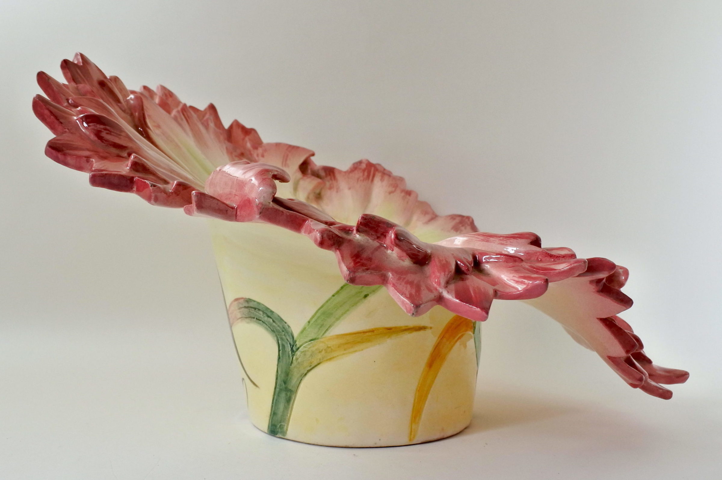Cache pot Massier in ceramica barbotine a forma di fiore - 2