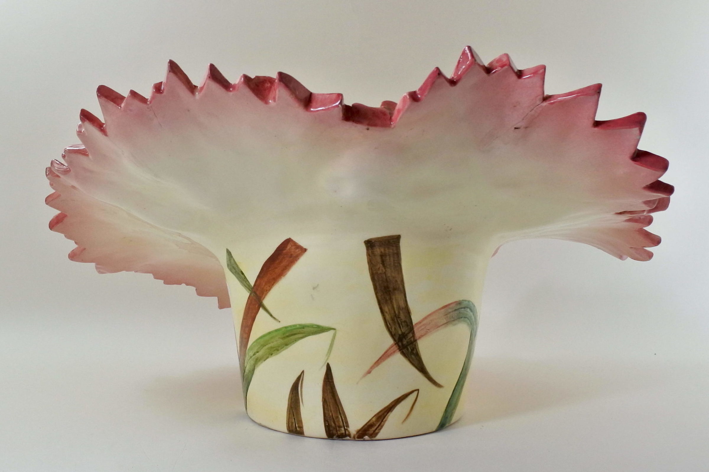 Cache pot Massier in ceramica barbotine a forma di fiore - 3