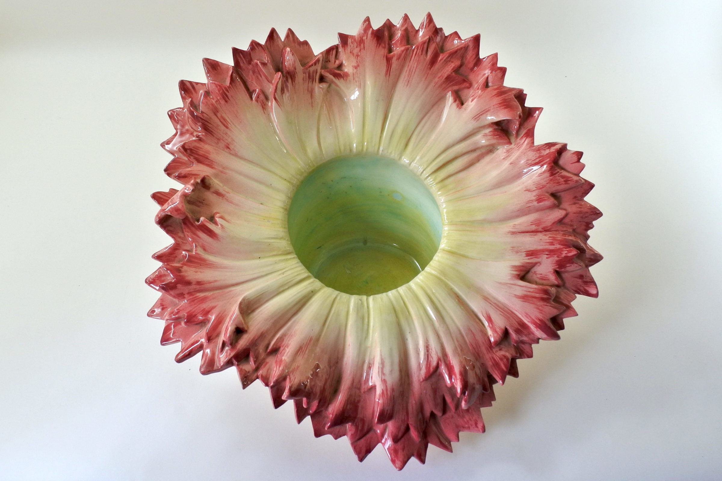 Cache pot Massier in ceramica barbotine a forma di fiore - 4