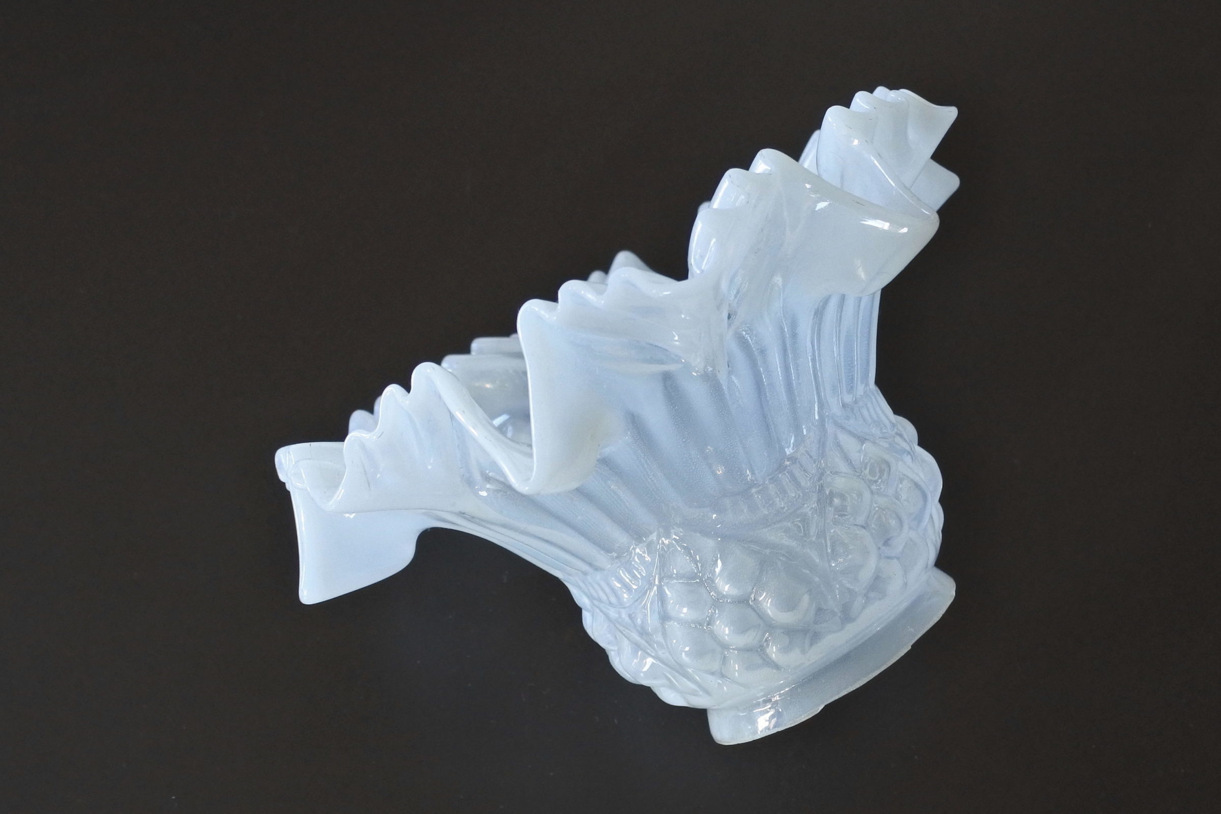 Tulipe per applique in vetro e opaline cangiante azzurro - 3
