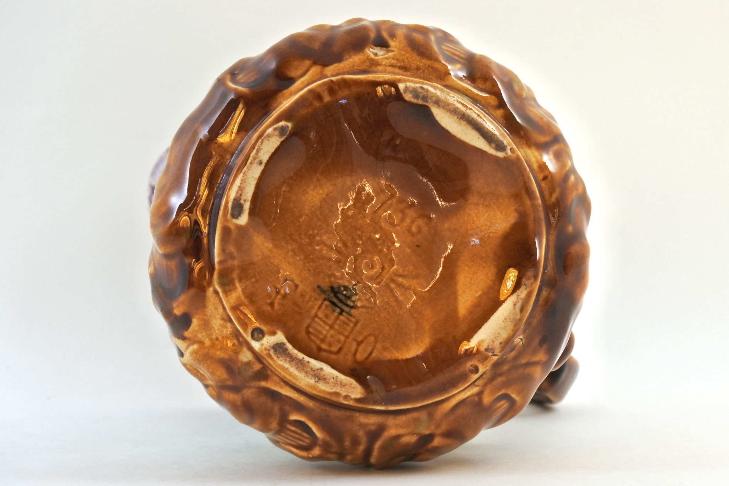 Brocca in ceramica barbotine con lillà - Onnaing n° 736 - 5