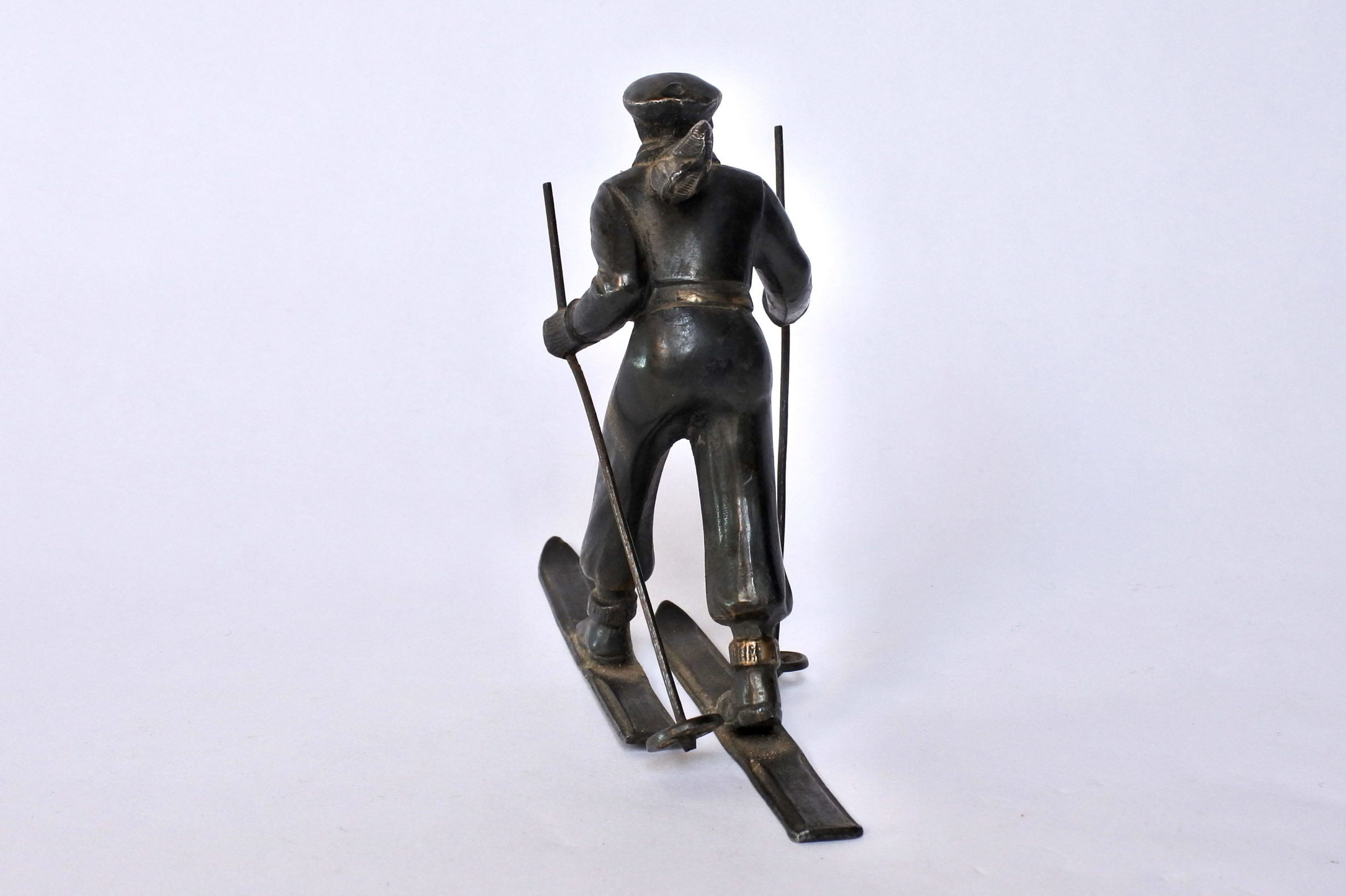 Sciatore in bronzo degli inizi del XX° secolo - 3