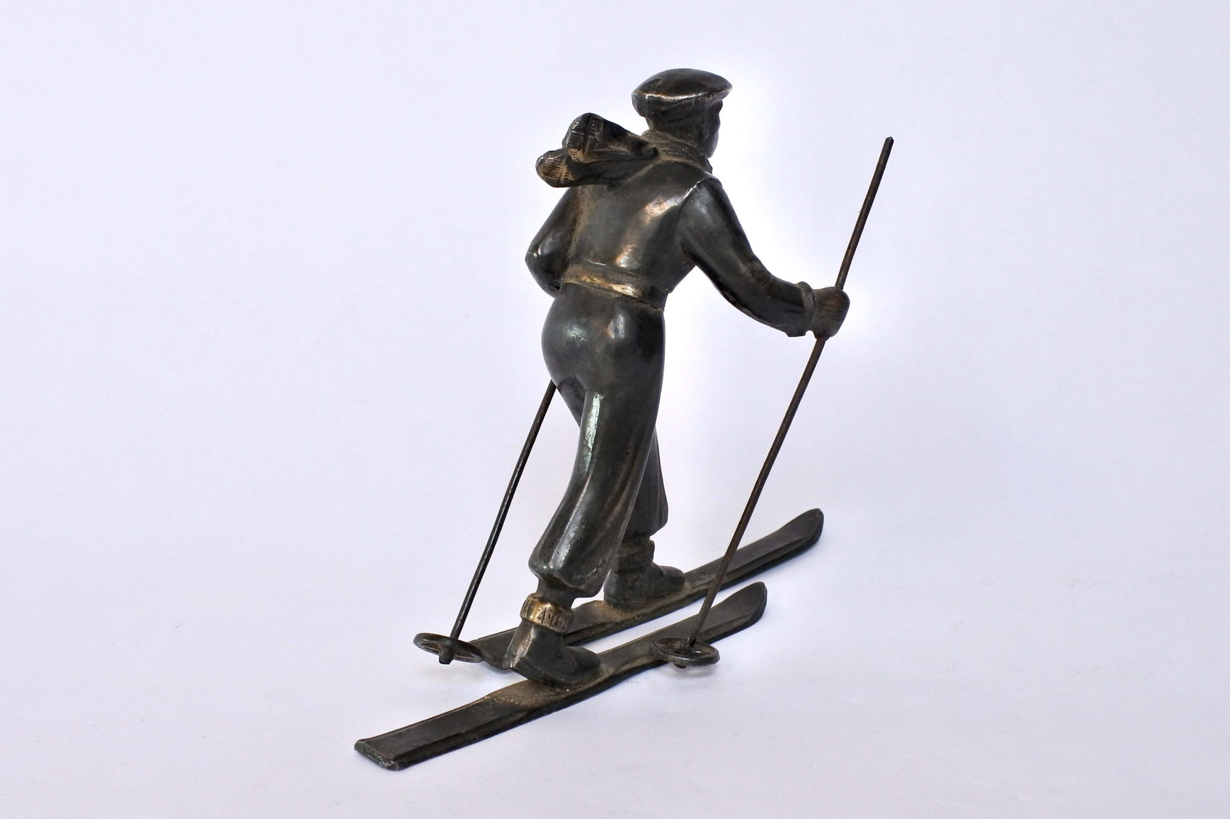 Sciatore in bronzo degli inizi del XX° secolo - 4