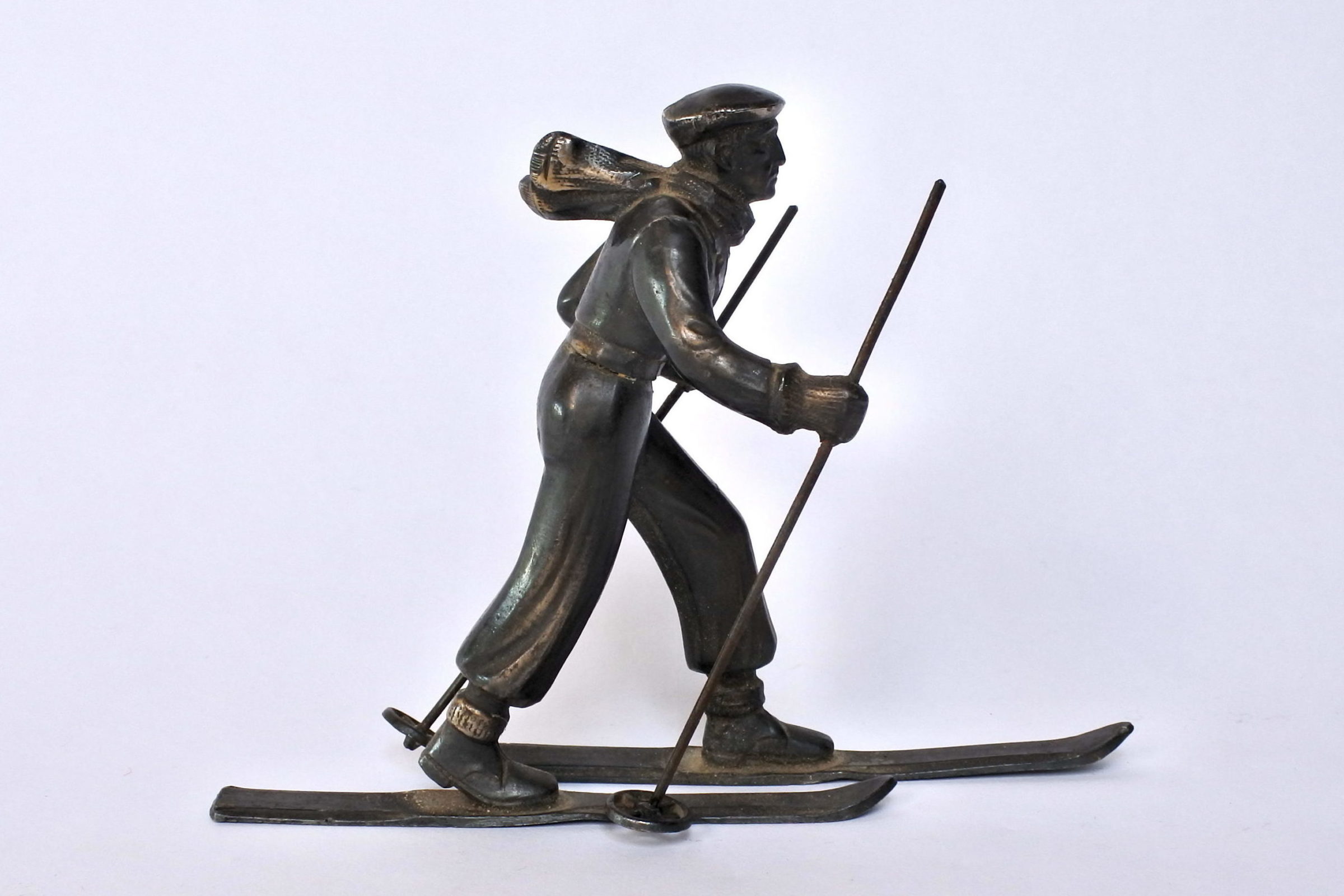 Sciatore in bronzo degli inizi del XX° secolo - 5