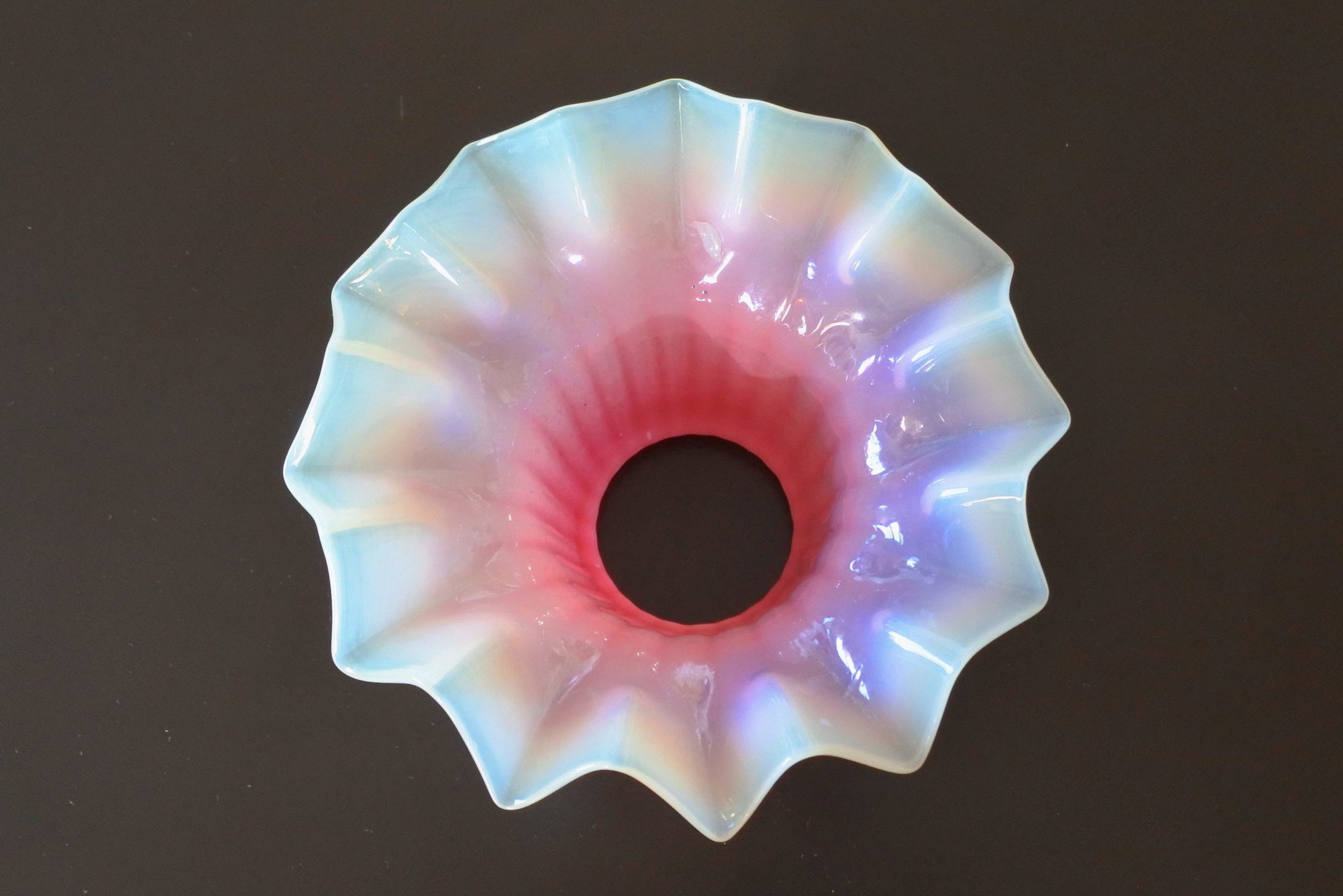 Tulipe per applique in vetro opalino rosa e avorio - 2