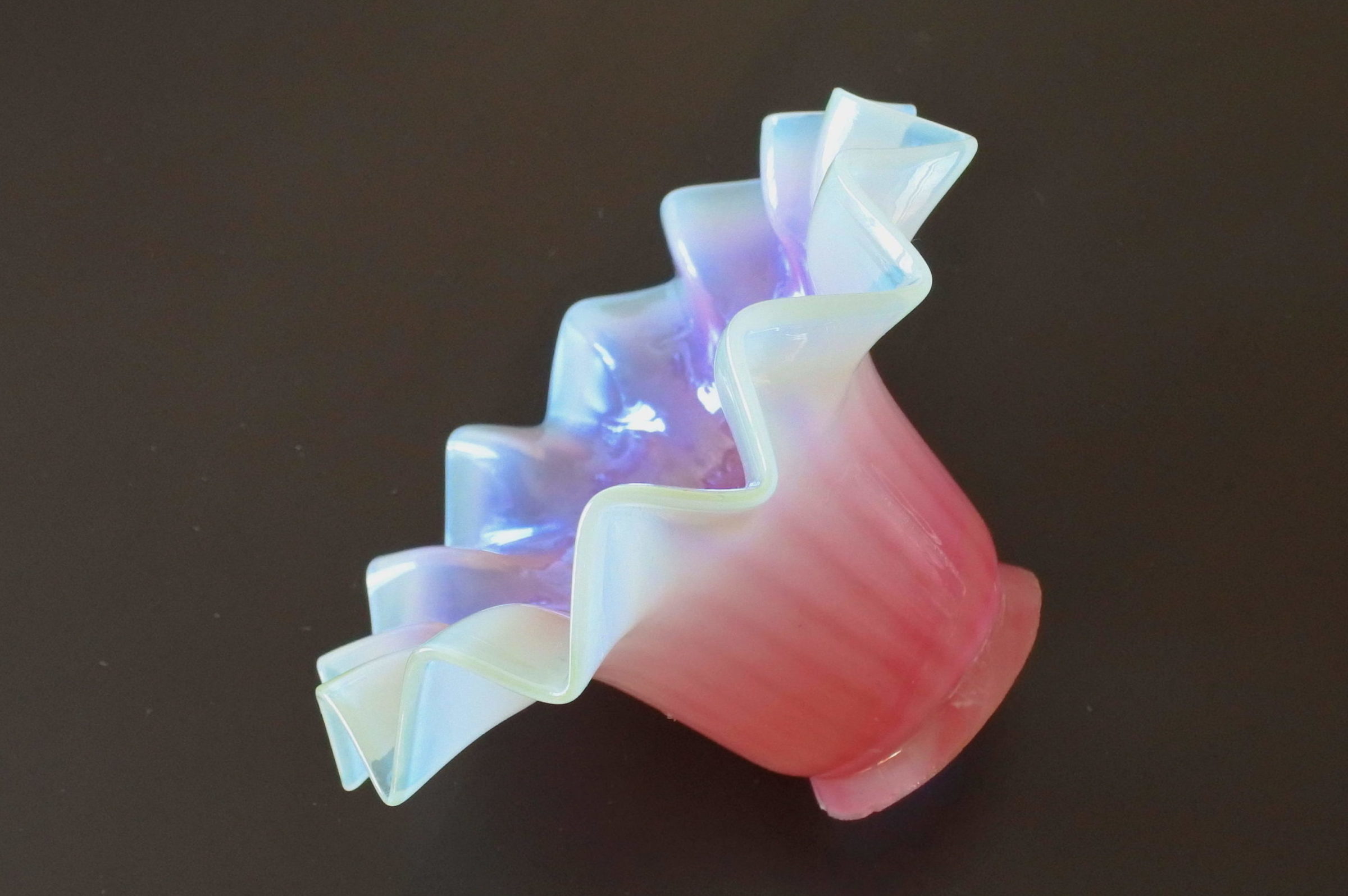 Tulipe per applique in vetro opalino rosa e avorio - 3
