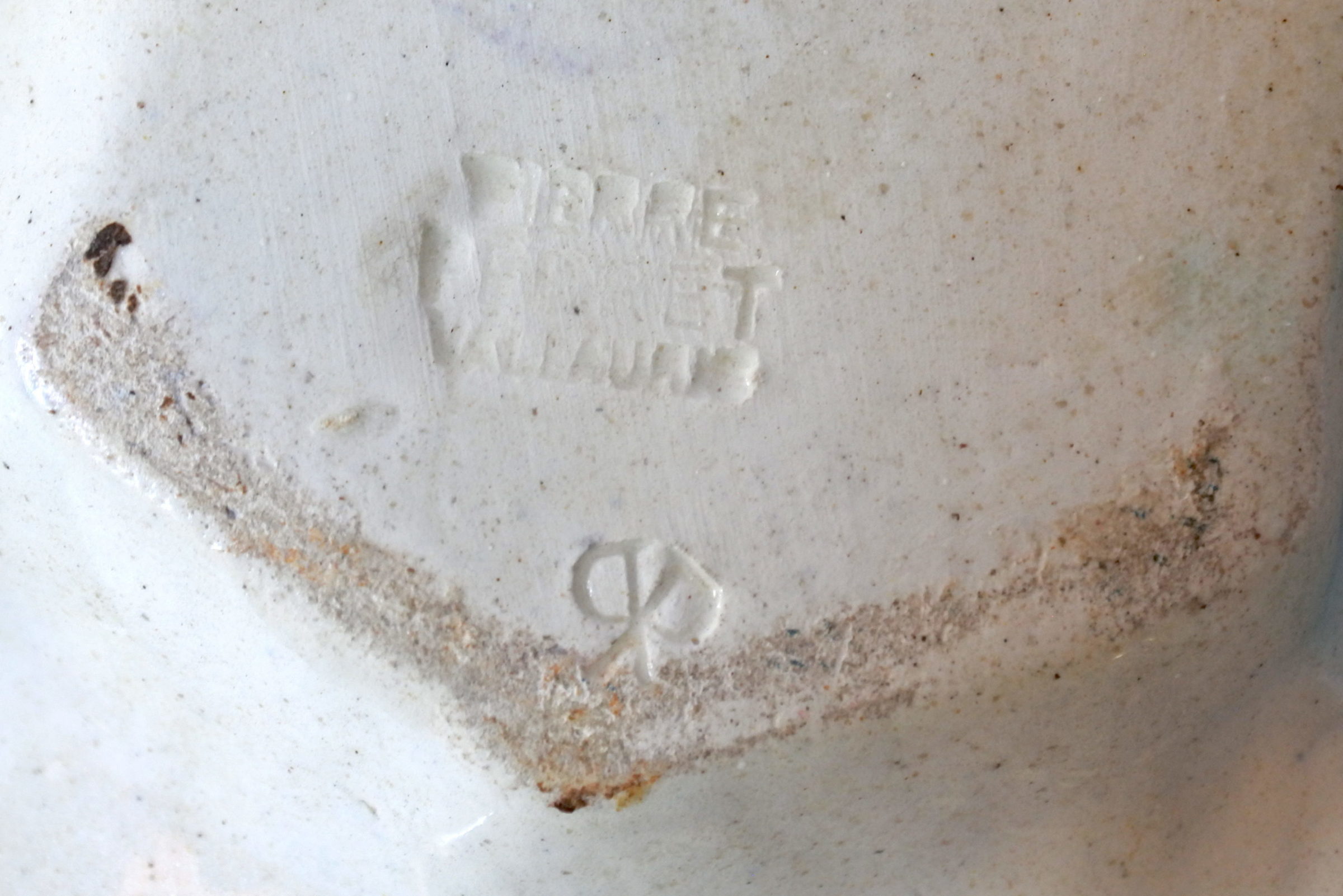 Portafiori da muro in ceramica barbotine a forma di rosa canina blu - Massier - 7