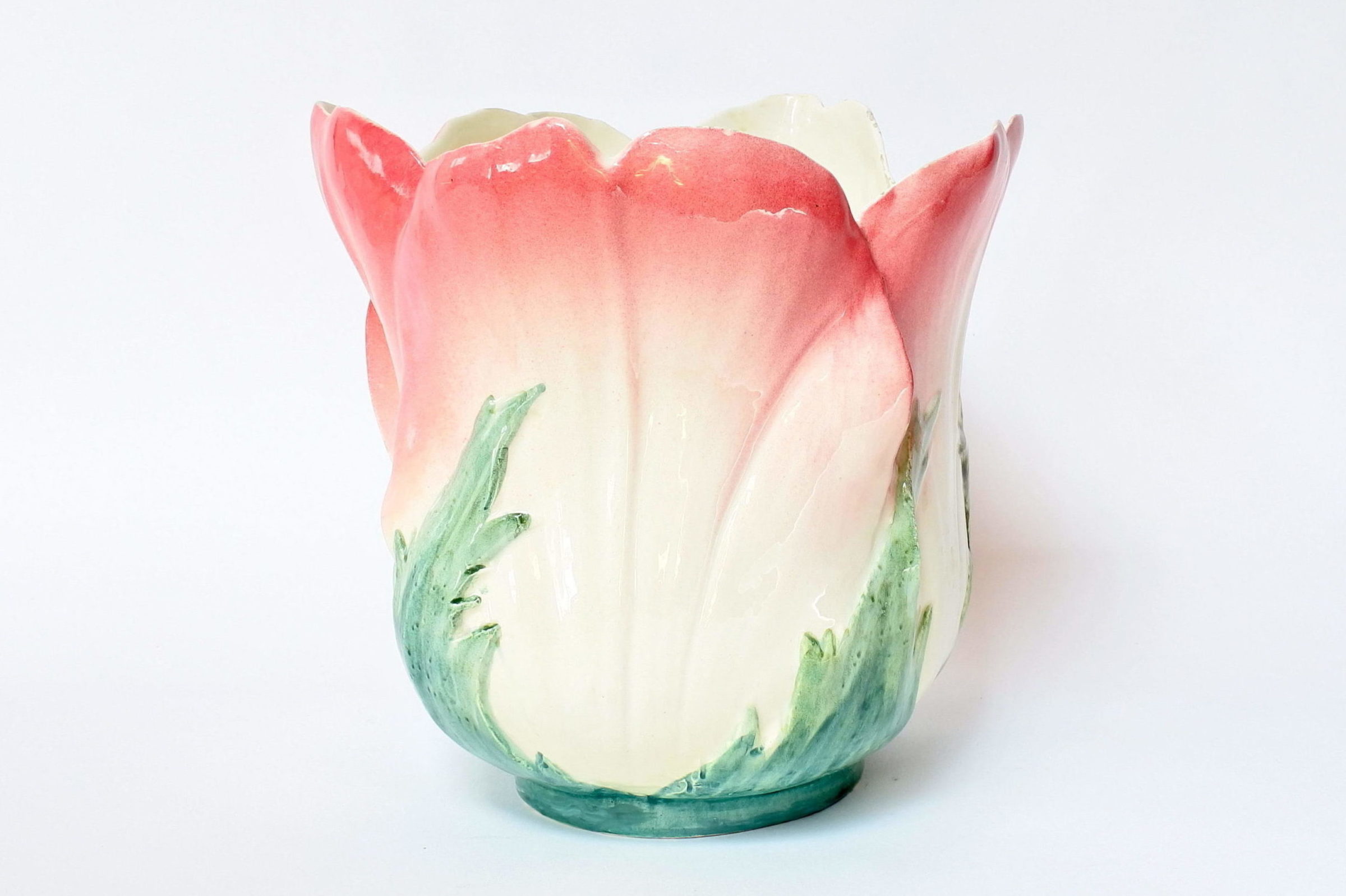 Cache pot Massier in ceramica barbotine a forma di fiore - Delphin Massier - 2