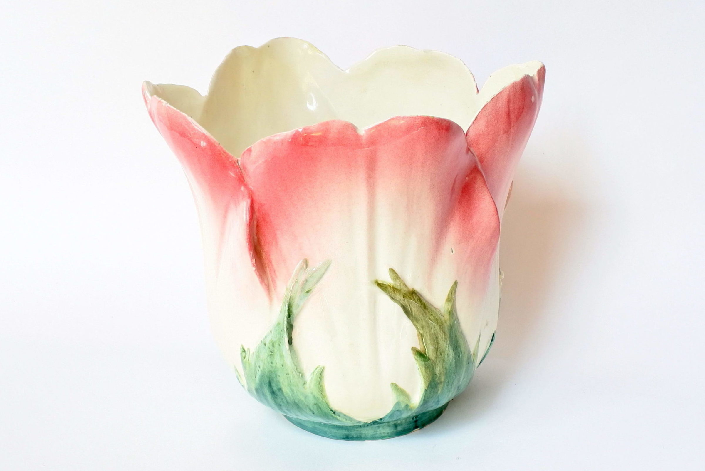 Cache pot Massier in ceramica barbotine a forma di fiore - Delphin Massier - 3